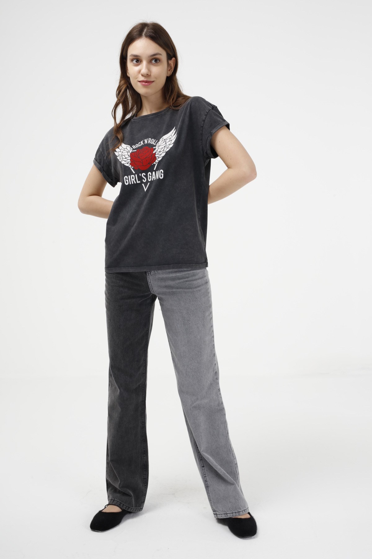 BRZ Collection Parça Boyalı Kadın T-shirt