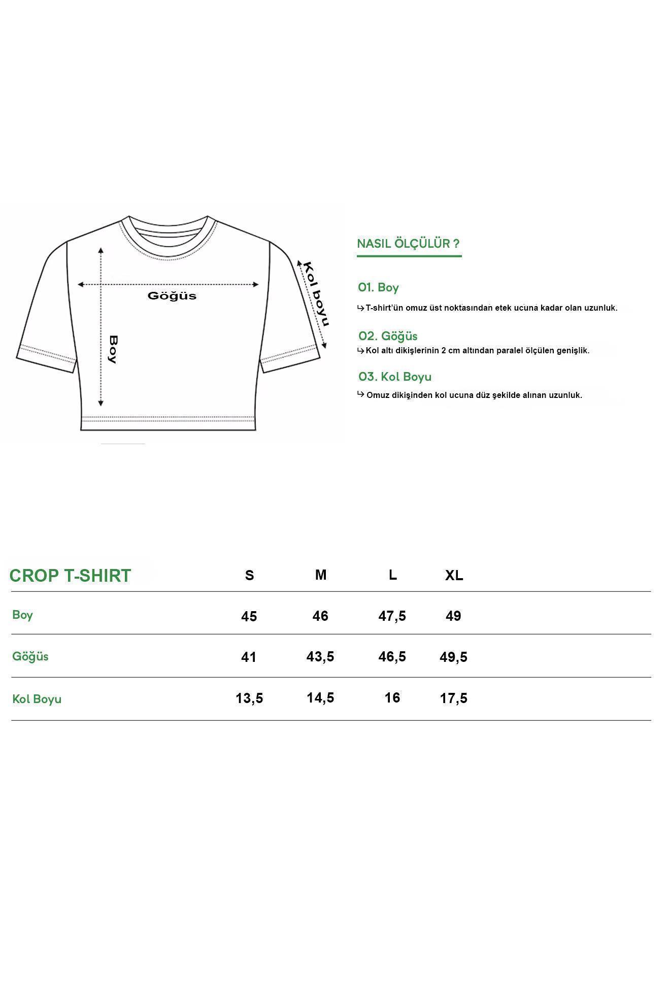 BRZ Collection Kadın Cherries Crop T-shirt Siyah