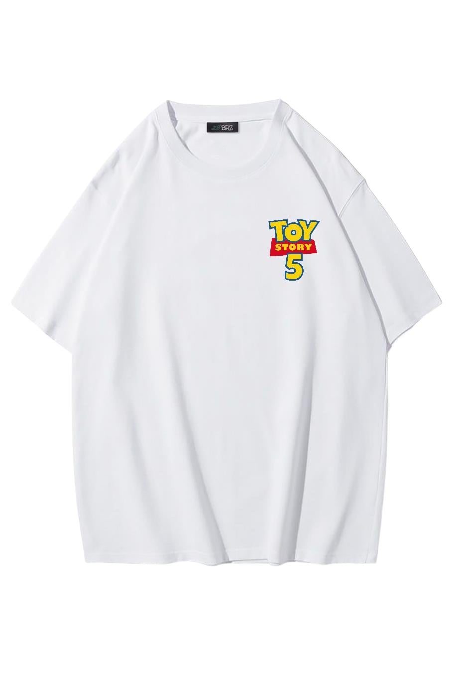 BRZ Collection Toy Story 5 Oversize Unisex Graphic T-Shirt (Beyaz) – Limited Drop
