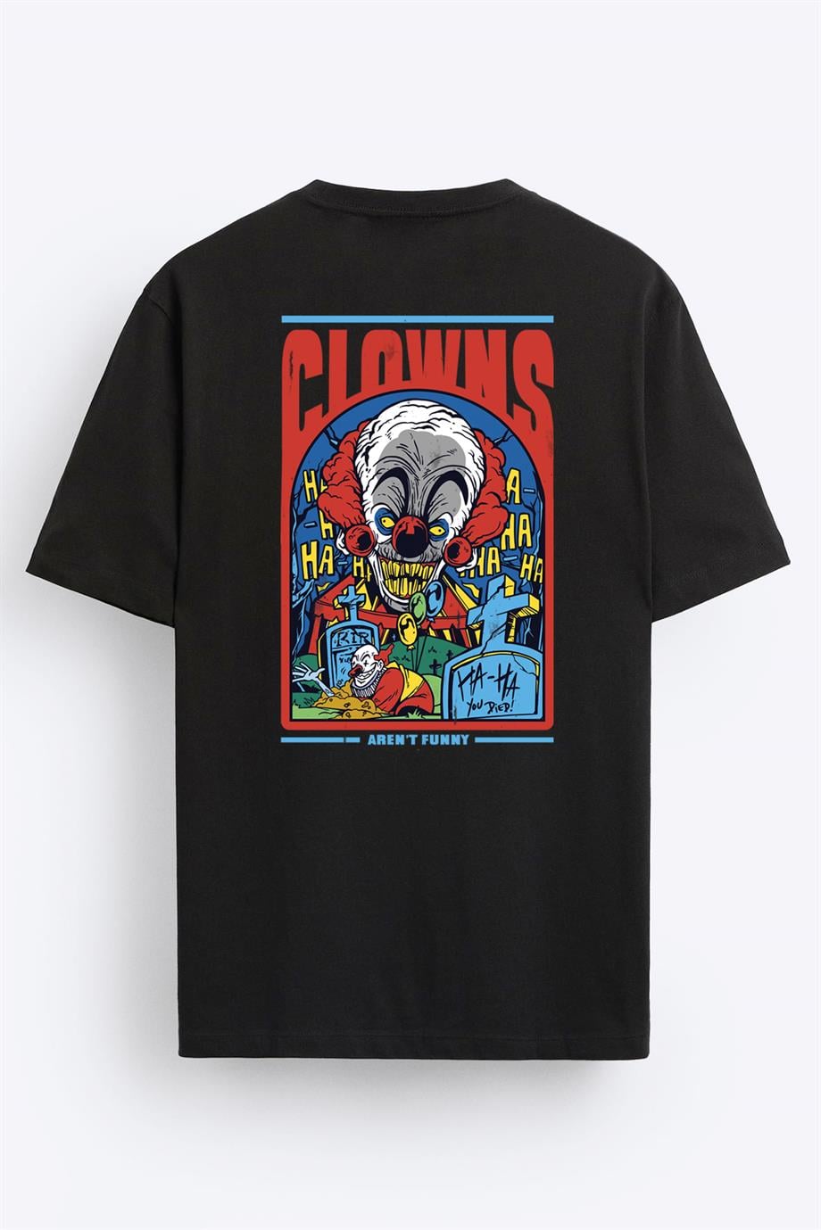 BRZ Collection Unisex Clowns No Funny Regular Fit T-shirt