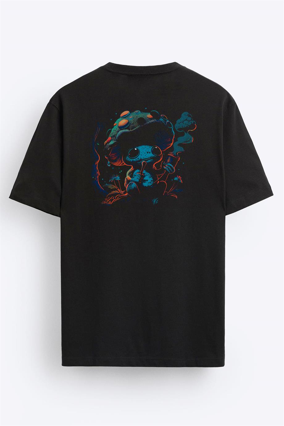 BRZ Collection Unisex Mushroom Smoking Forest Regular Fit T-shirt