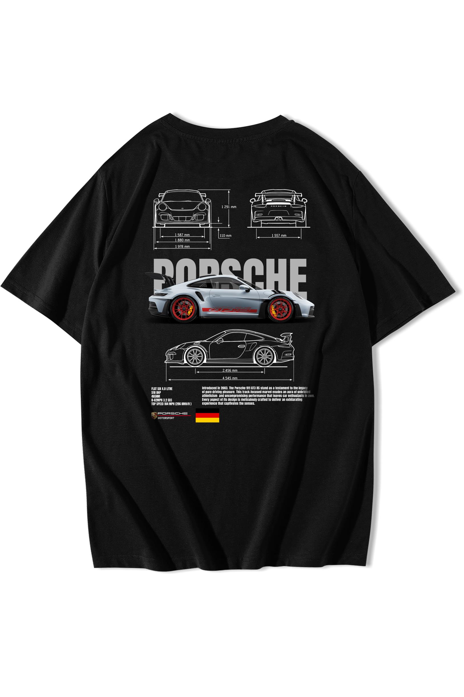BRZ Collection Unisex Oversize Porsche 911 GT3 RS T-shirt