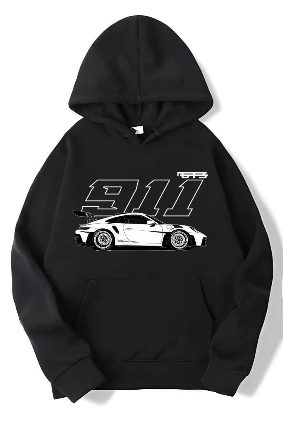 BRZ Collection Unisex Oversize 911 Hoodie Siyah