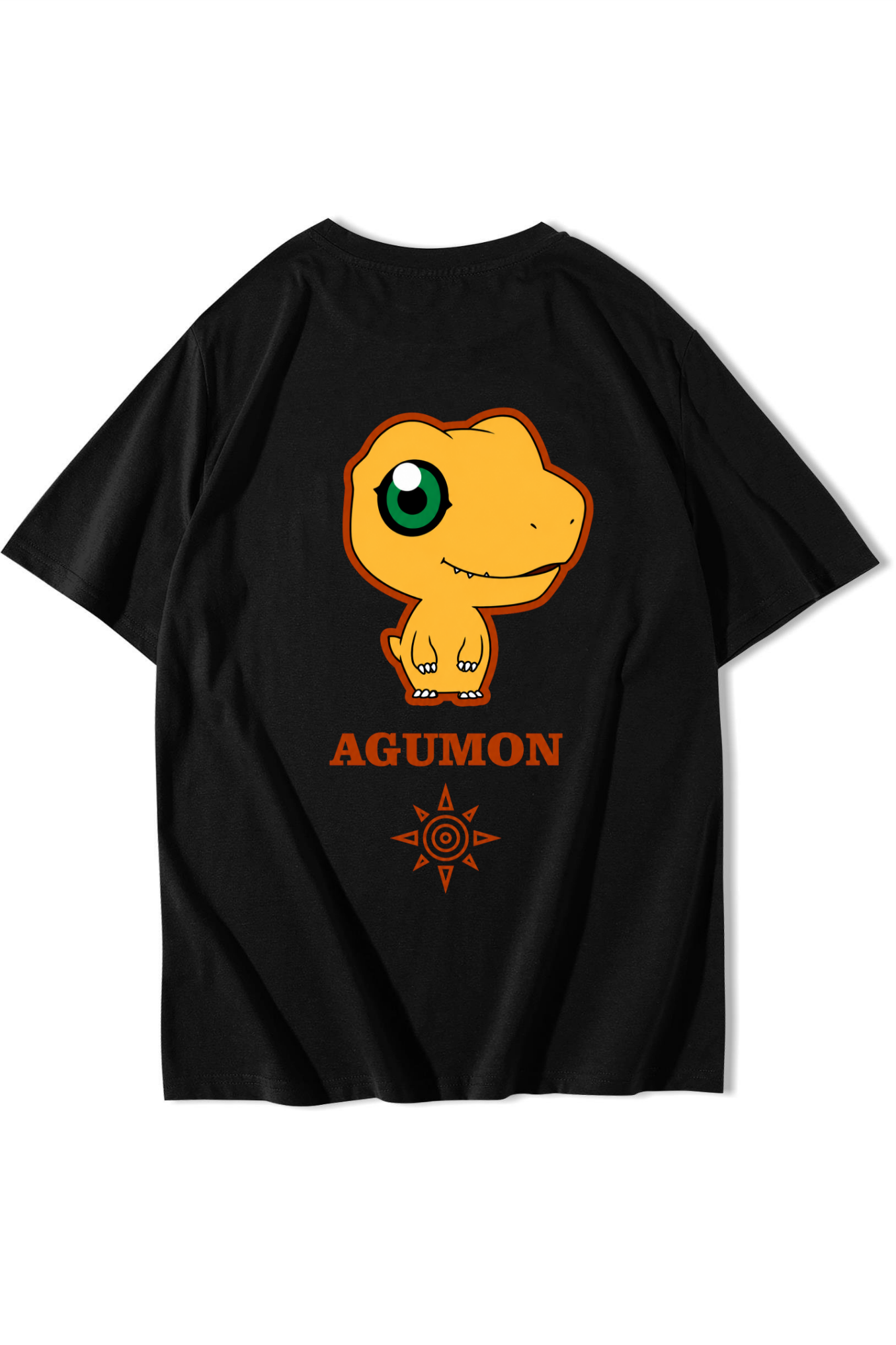 BRZ Collection Unisex Oversize Agumon T-shirt Siyah
