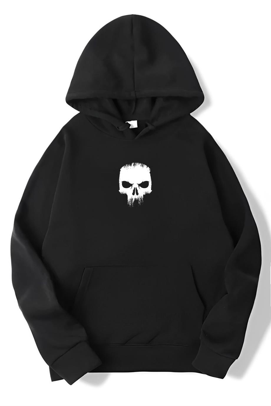 BRZ Collection Unisex Oversize Angry Skull Hoodie
