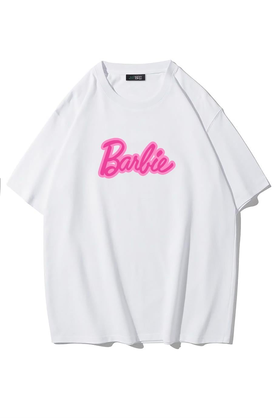 BRZ Collection Unisex Oversize Barbie Yazılı T-shirt