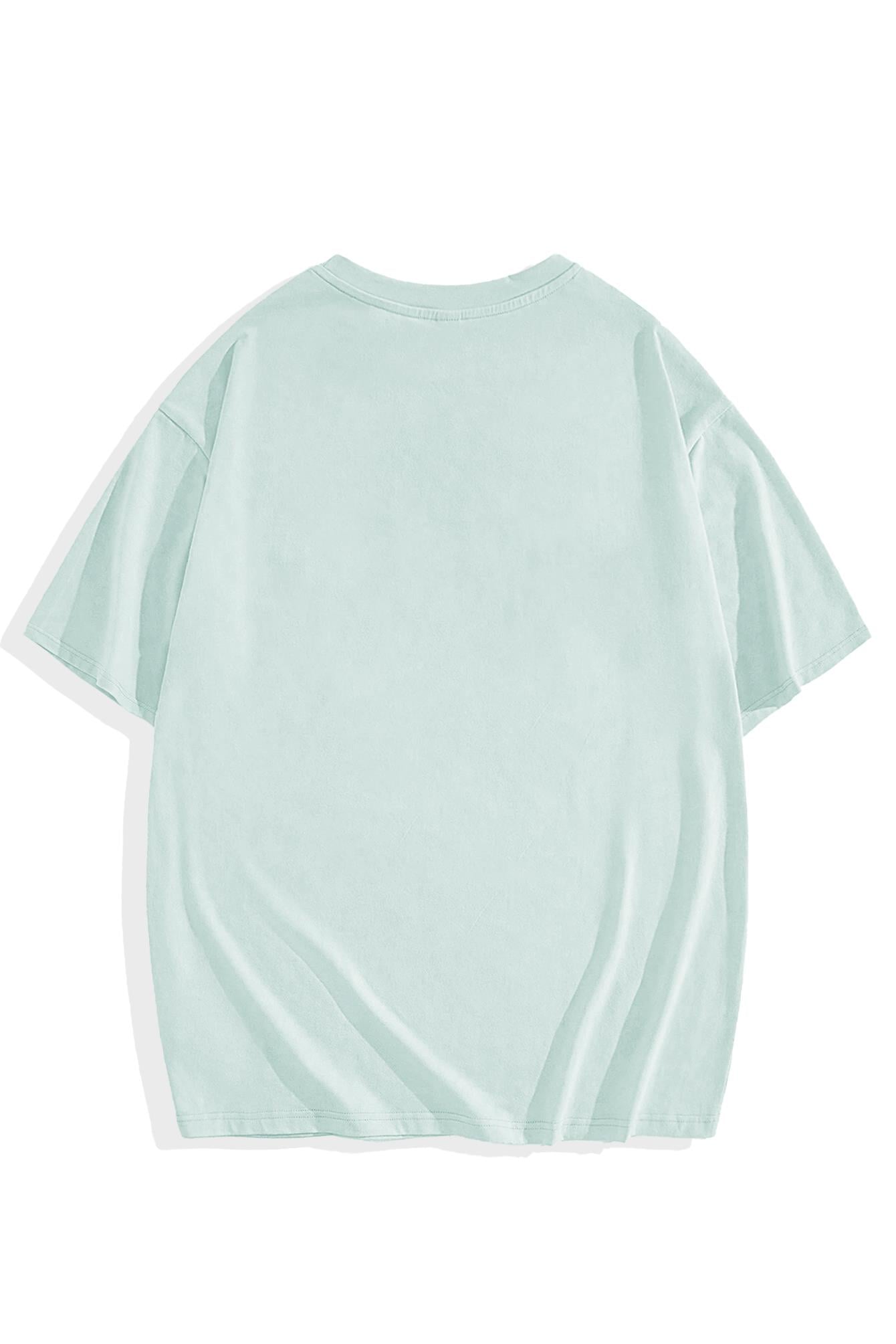 BRZ Collection Unisex Oversize Basic T-shirt Açık Mavi