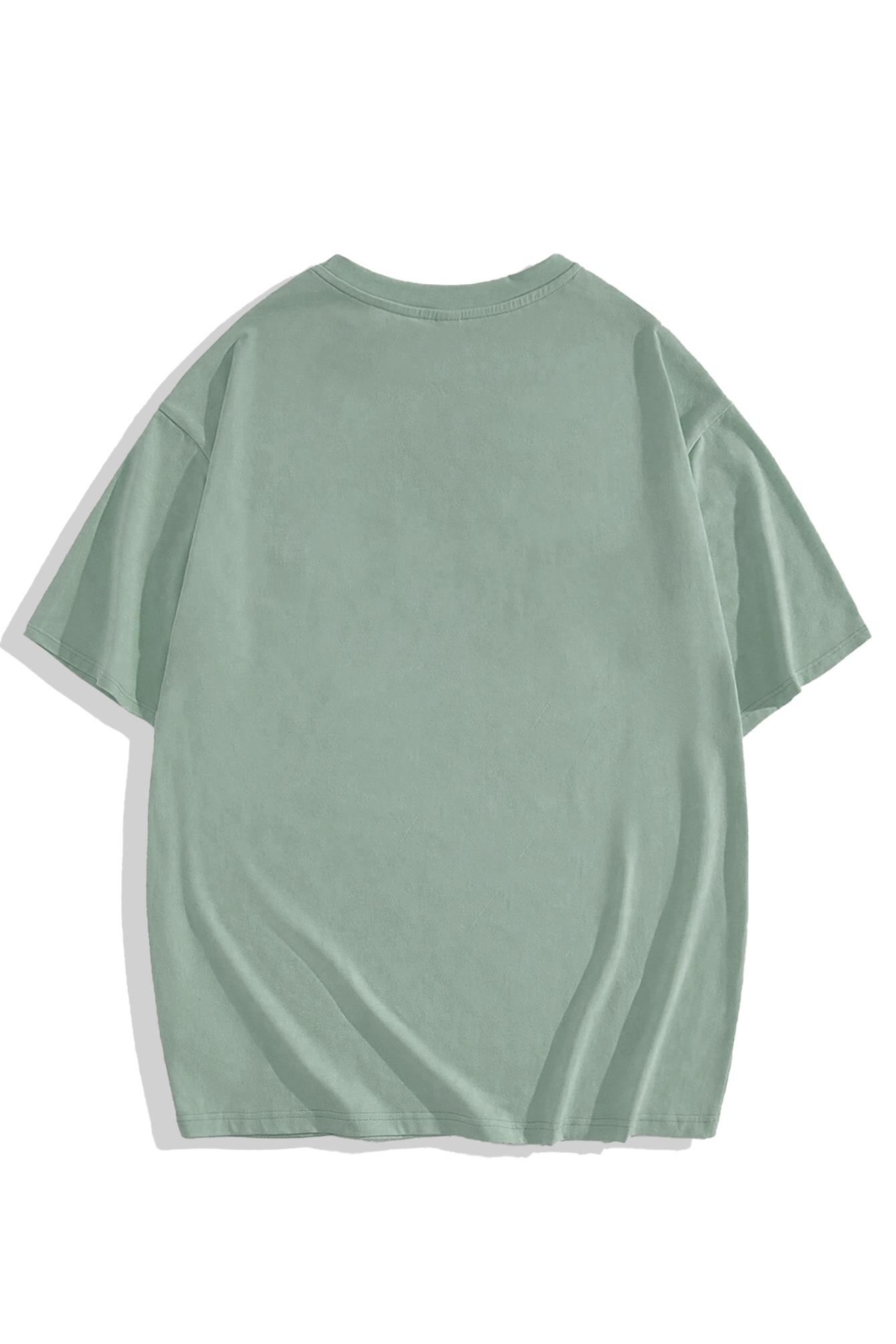 BRZ Collection Unisex Oversize Basic T-shirt Gri Taş Rengi