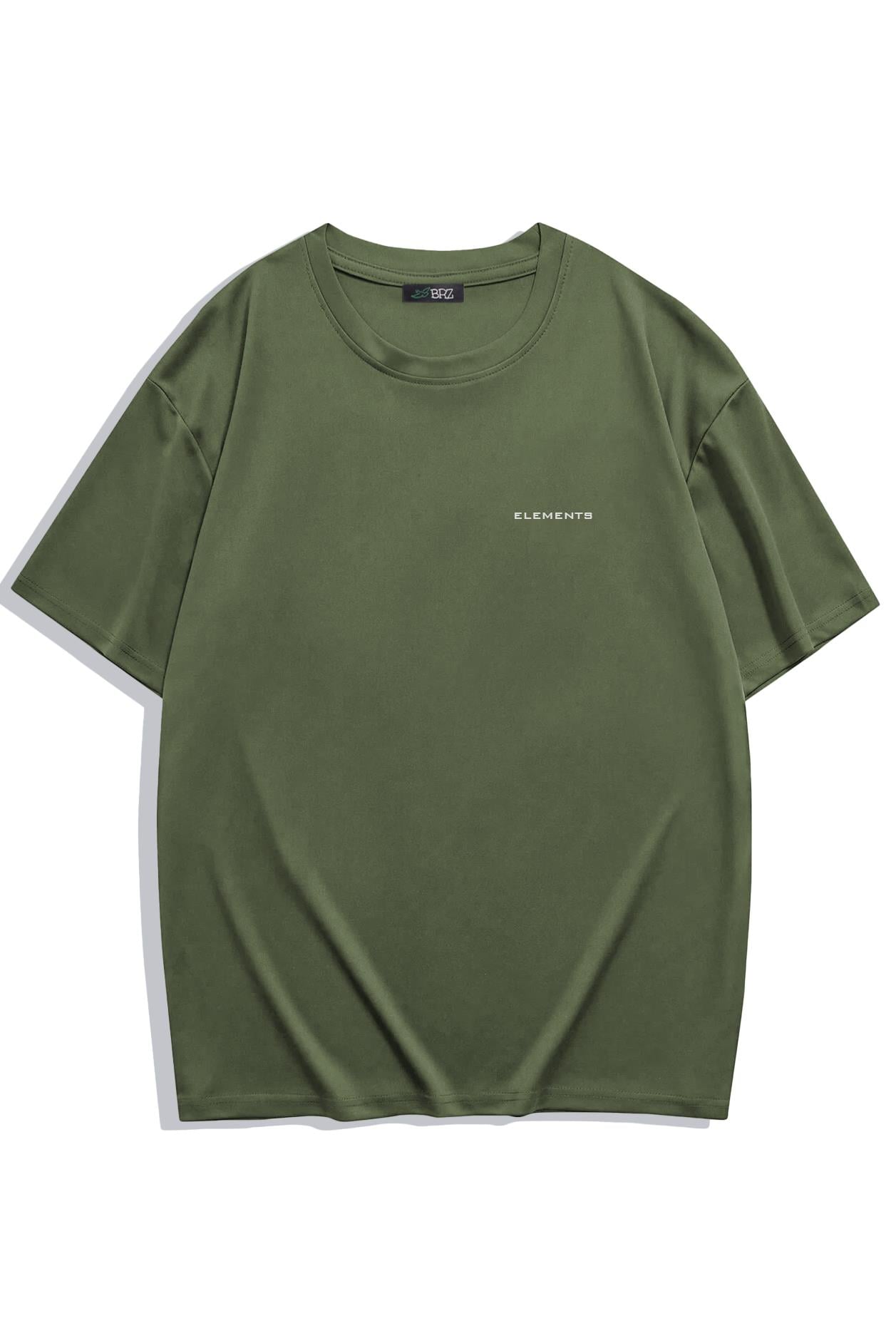BRZ Collection Unisex Oversize Basic T-shirt Haki