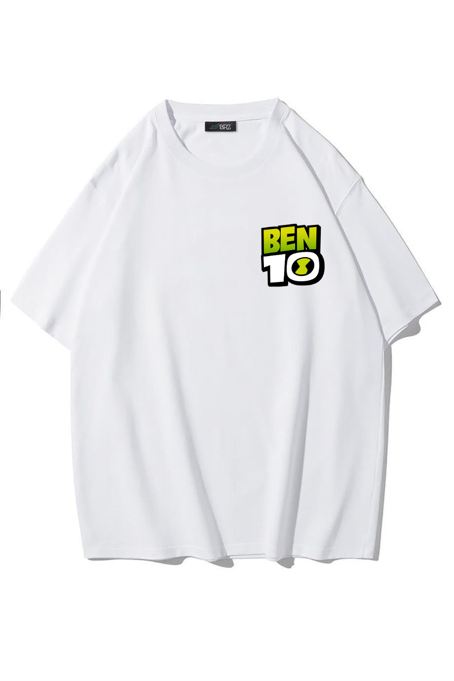 BRZ Collection Unisex Oversize Ben 10 T-shirt (BEYAZ)