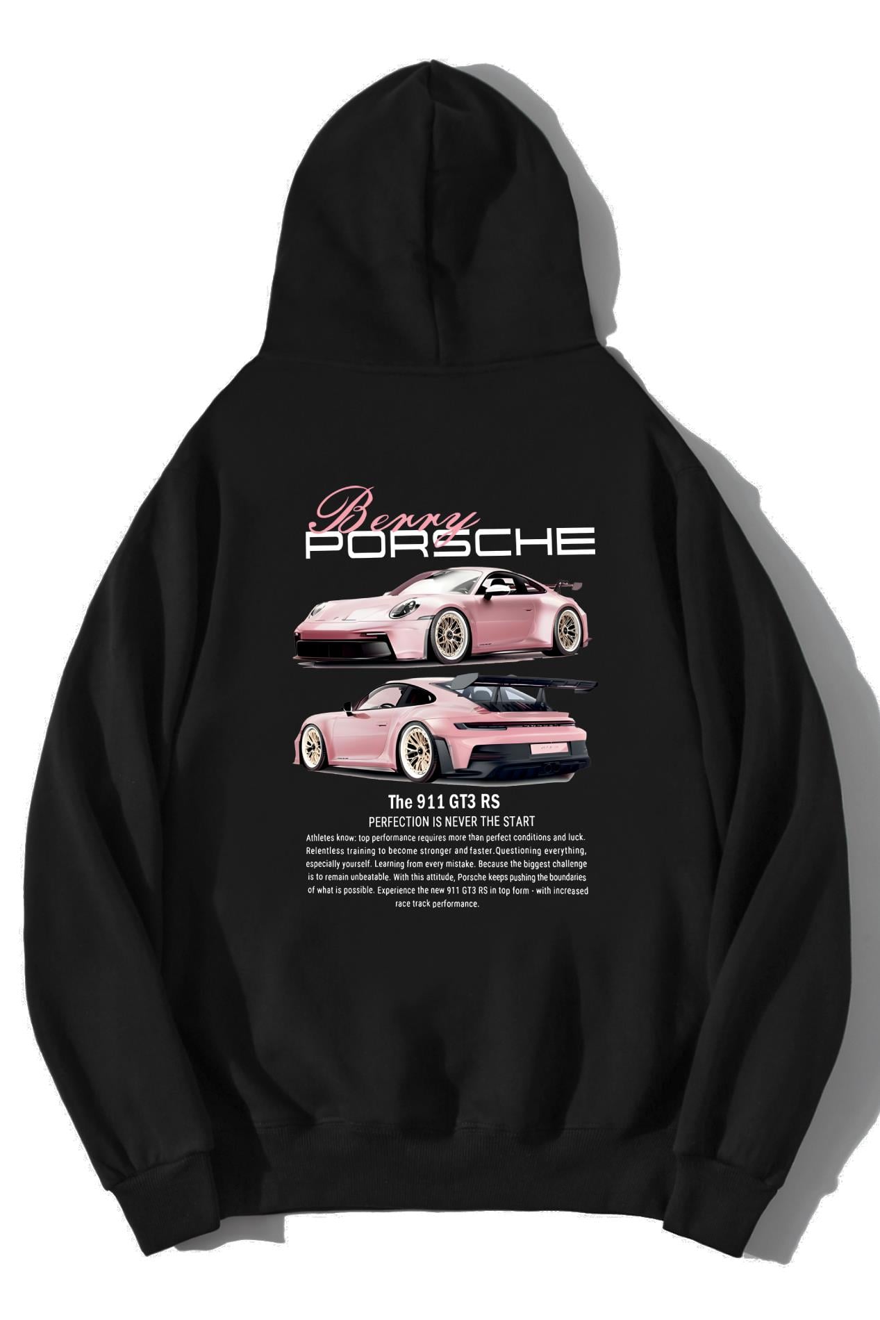 BRZ Collection Unisex Oversize Berry Porsche Hoodie