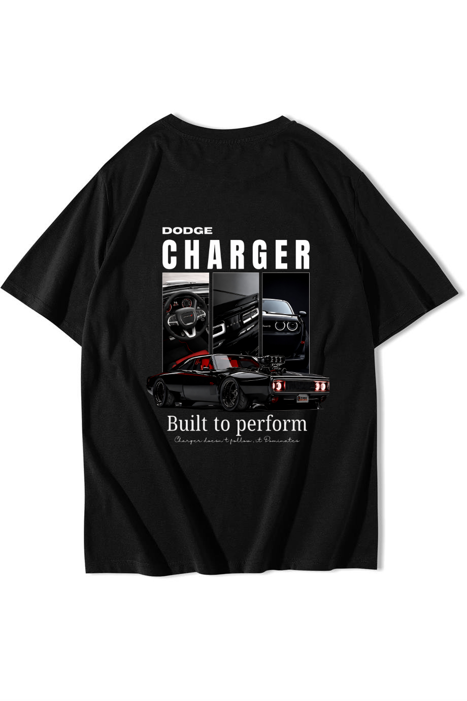 BRZ Collection Unisex Oversize Built To Perform T-shirt Siyah