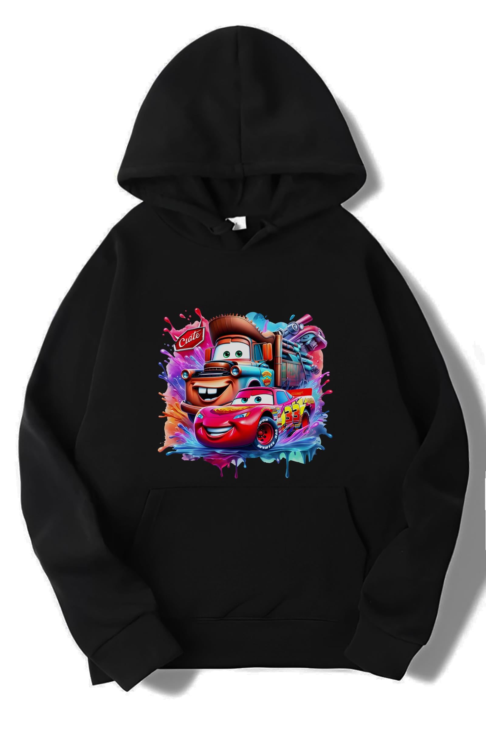 BRZ Collection Unisex Oversize - Cars - McQueen & Tow Mater Best Friend Hoodie 
