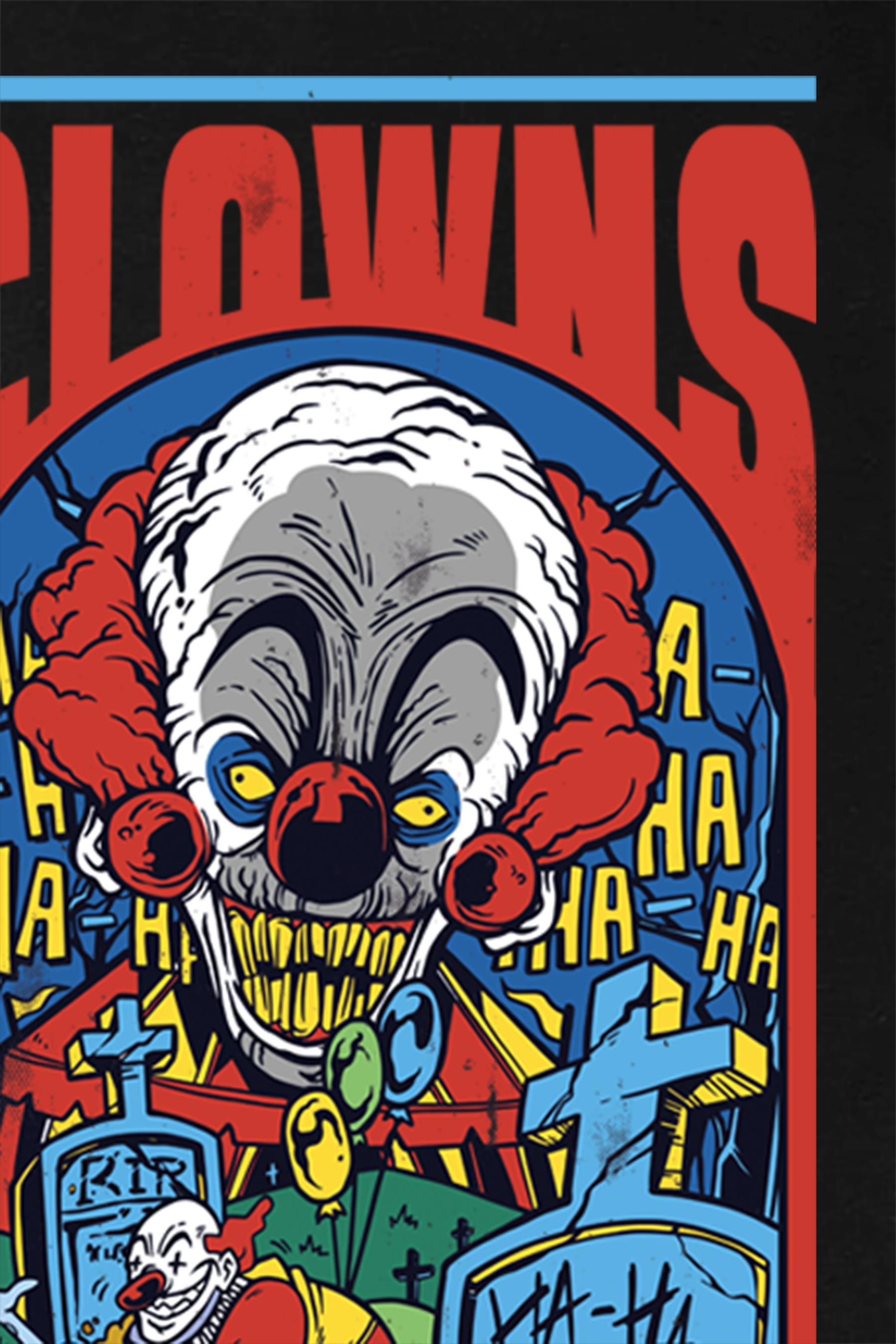 BRZ Collection Unisex Oversize Clowns No Funny T-shirt