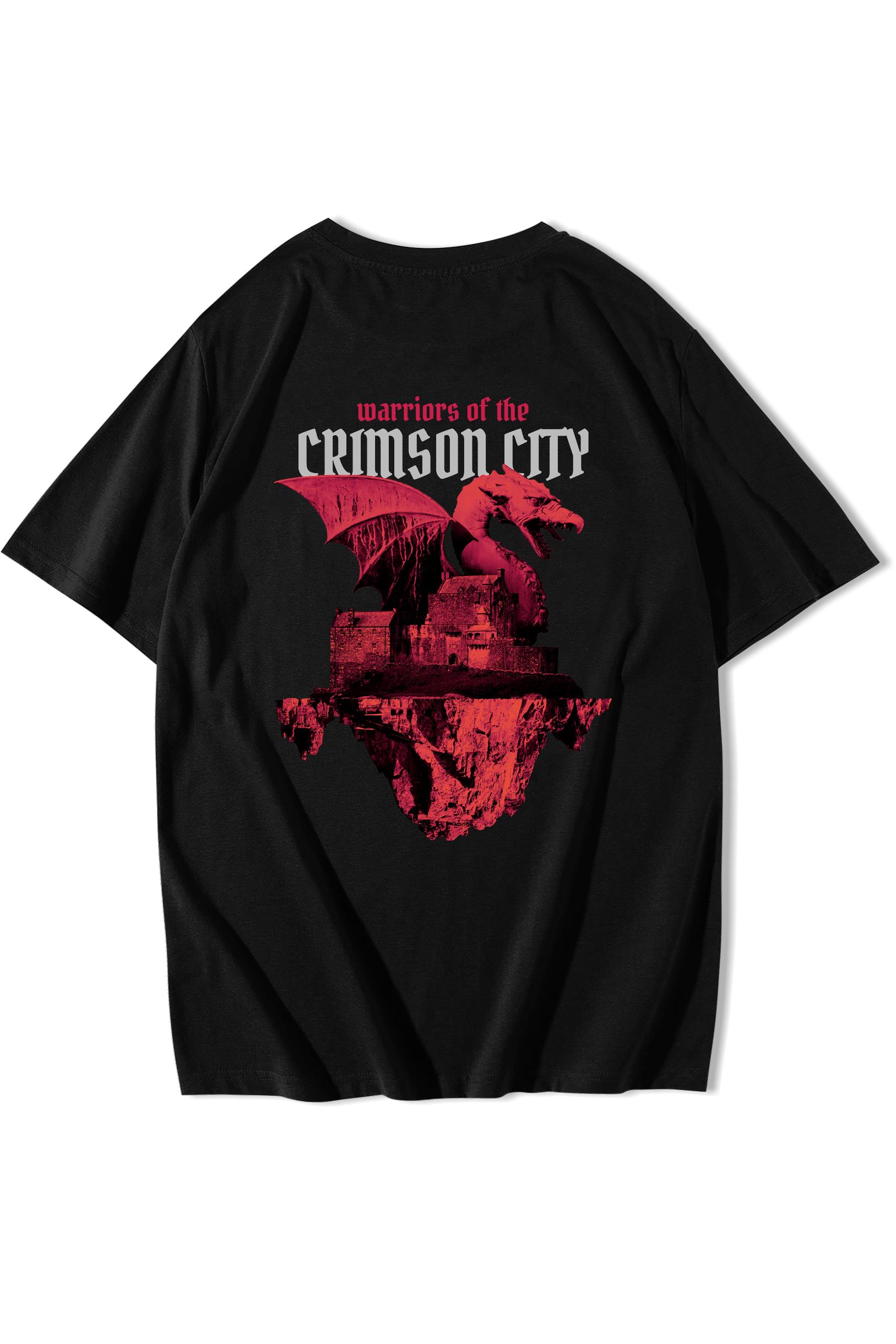 BRZ Collection Unisex Oversize Crimson City T-shirt