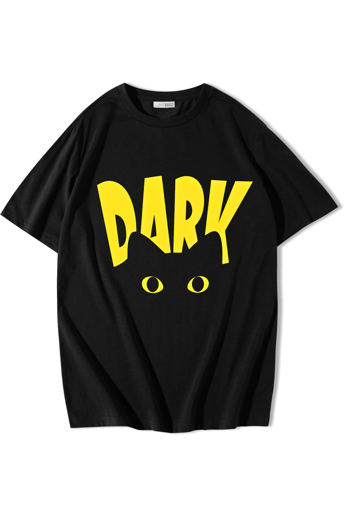 BRZ Collection Unisex Oversize Dark Cat T-shirt Siyah