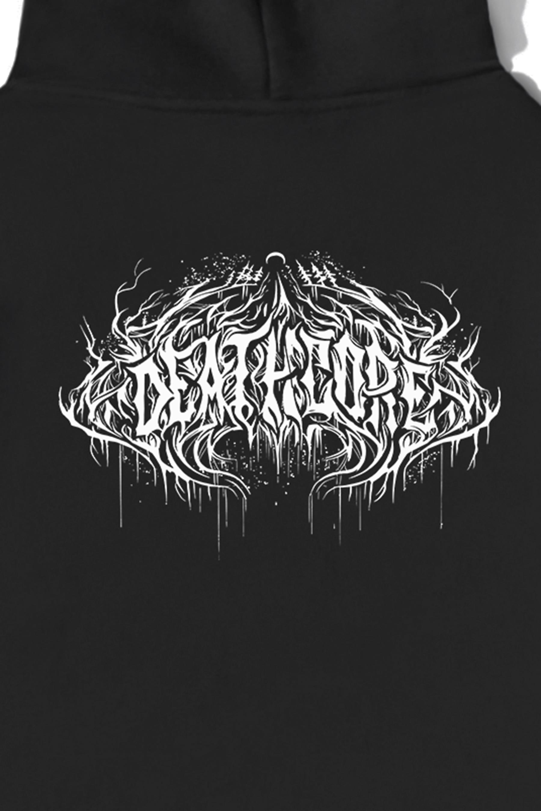 BRZ Collection Unisex Oversize Deathcore Lettering Sweatshirt Hoodie