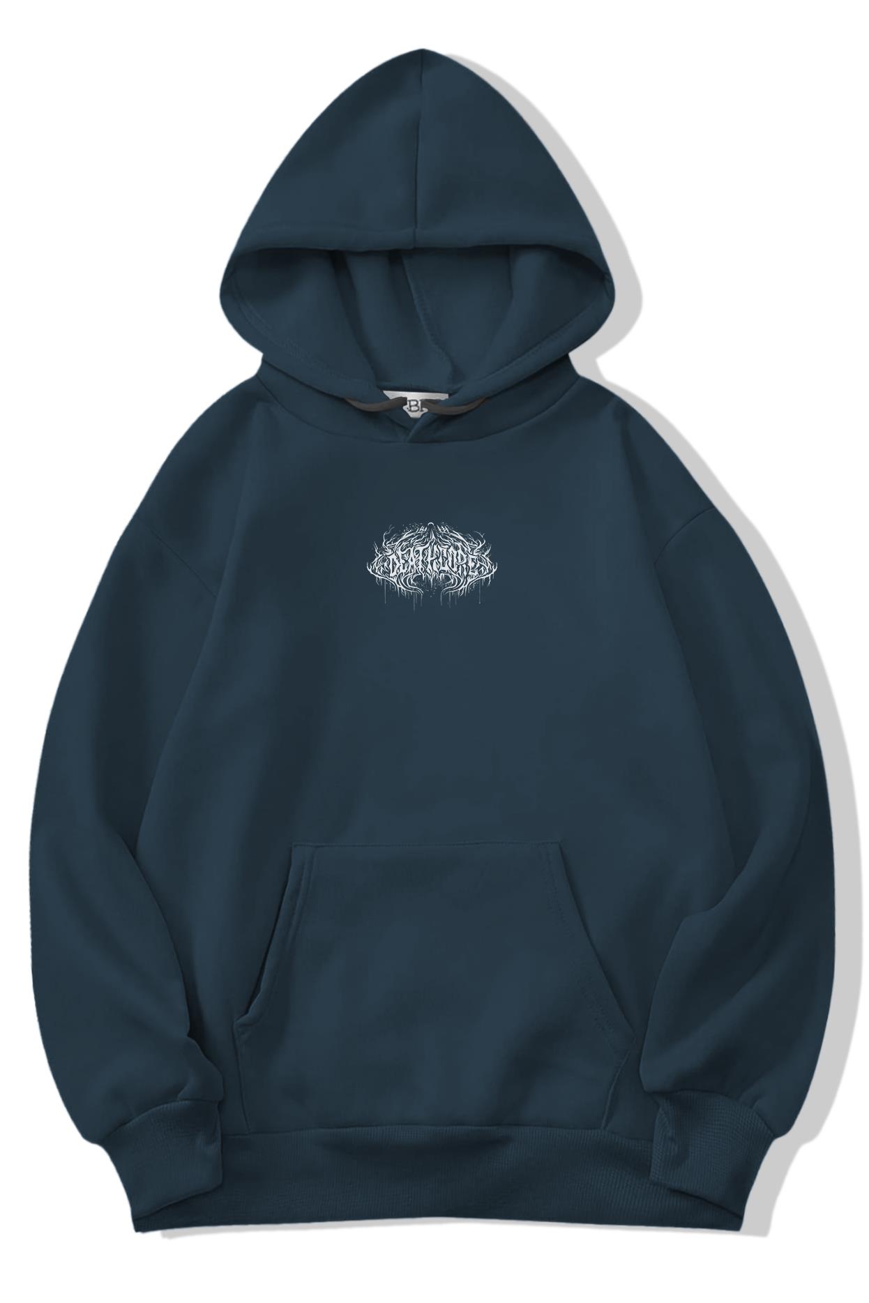 BRZ Collection Unisex Oversize Deathcore Lettering Sweatshirt Hoodie