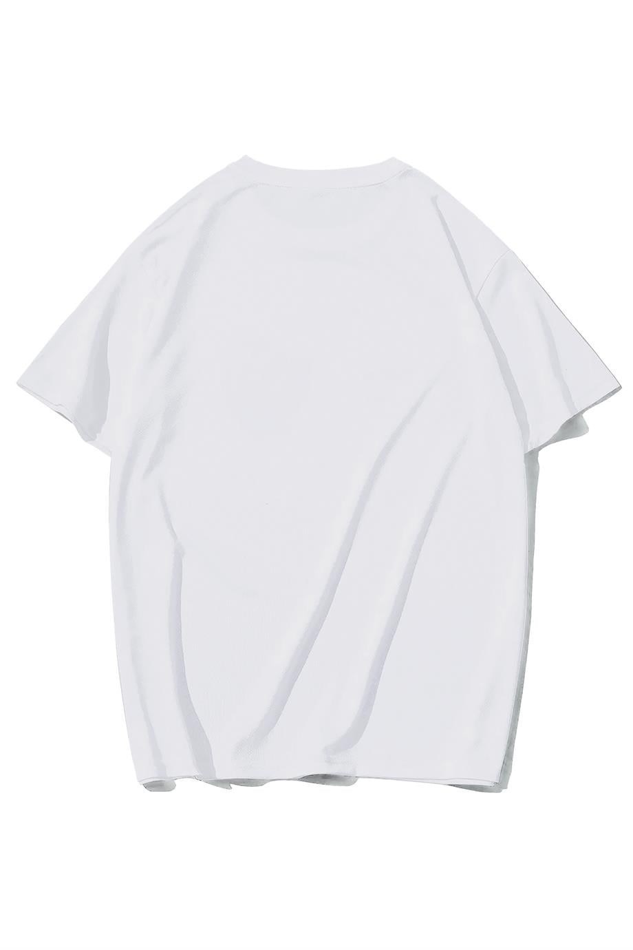 BRZ Collection Unisex Oversize Tame Impala - Let It Happen T-shirt (BEYAZ)