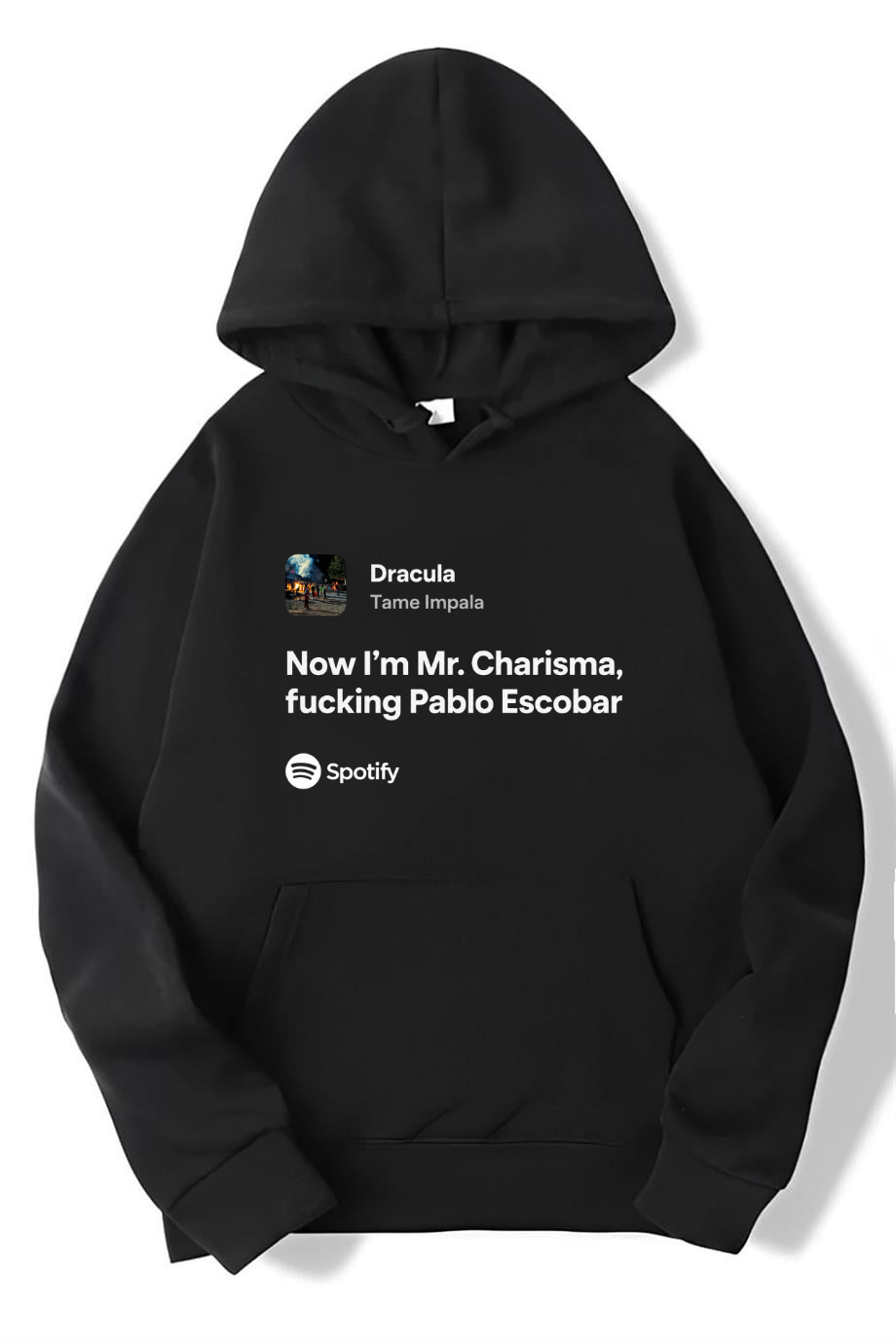 BRZ Collection Unisex Oversize Dracula - Tame Impala Hoodie Siyah