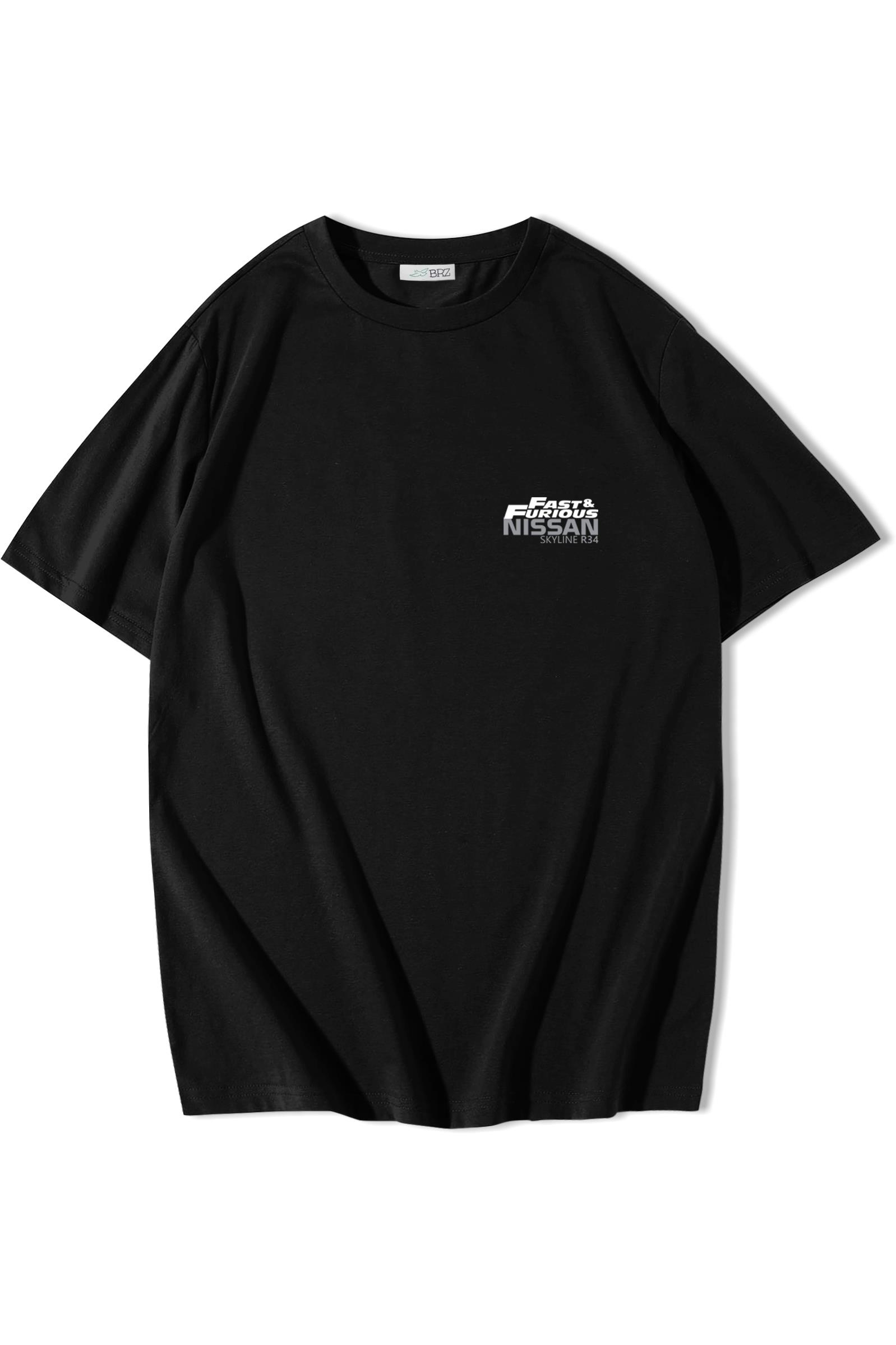 BRZ Collection Unisex Oversize Fast & Furious Nissan Skyline R34 T-shirt