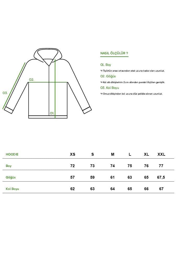 BRZ Collection Unisex Oversize Elements Fermuarlı Hoodie