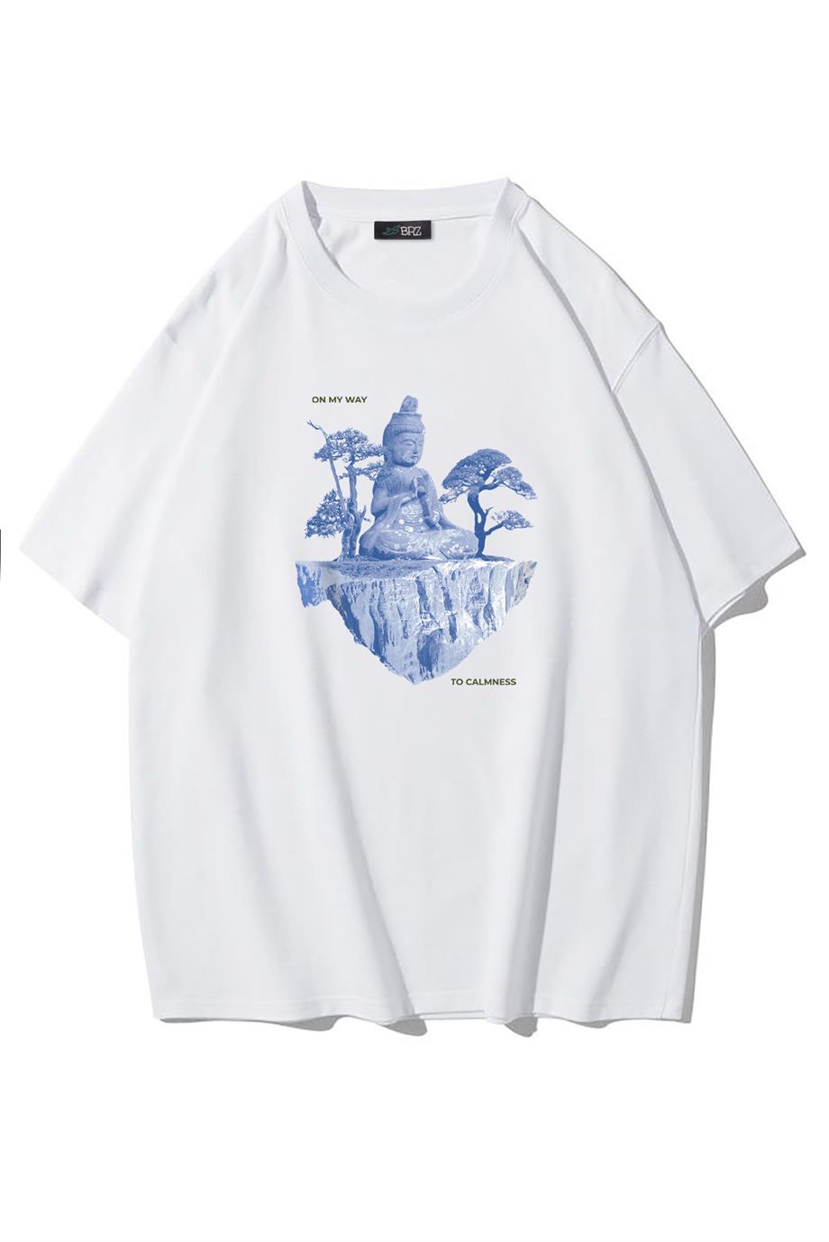 BRZ Collection Unisex Oversize FloatingIsland Buddah T-shirt