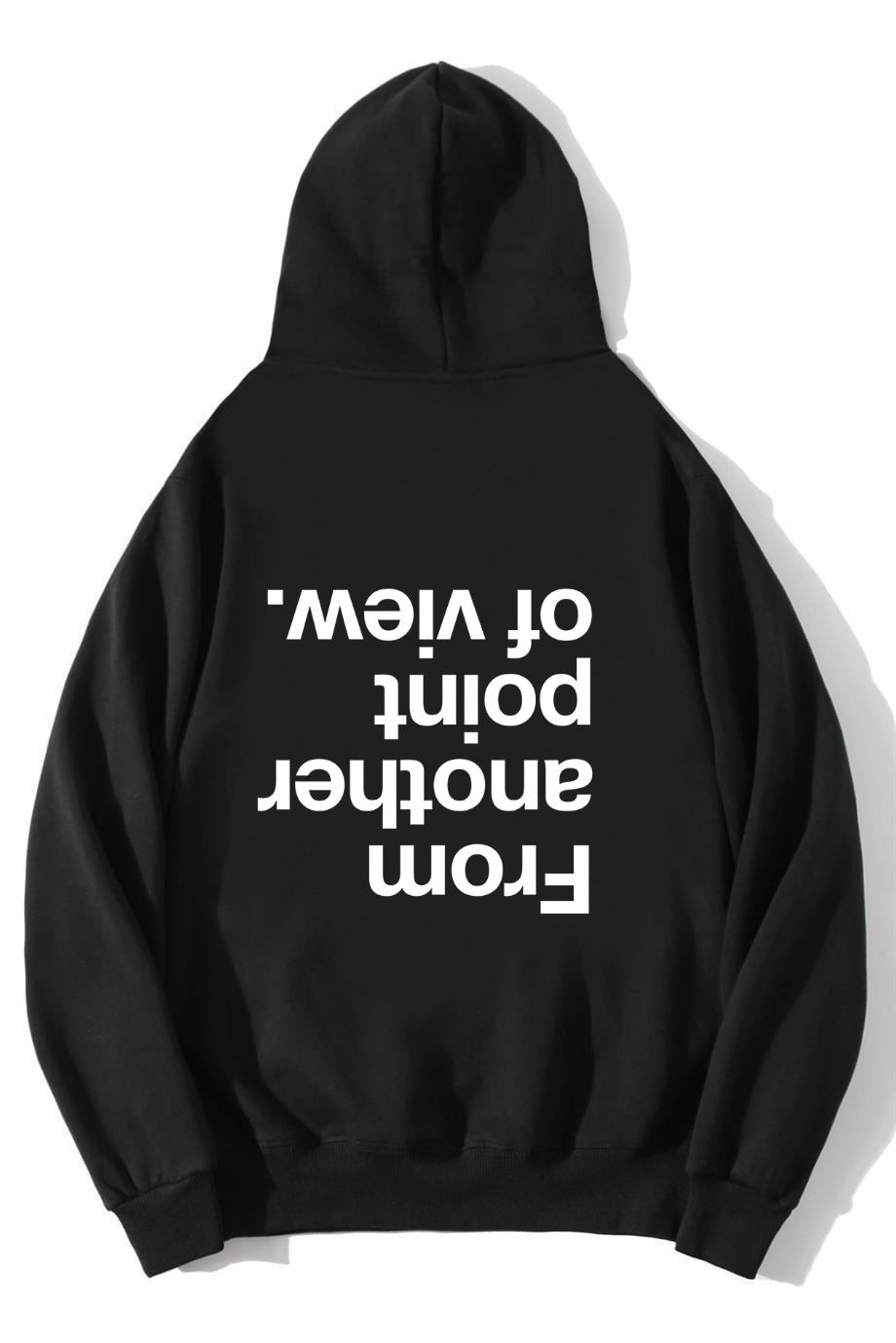 BRZ Collection Unisex Oversize From Another Point Of View Hoodie Siyah