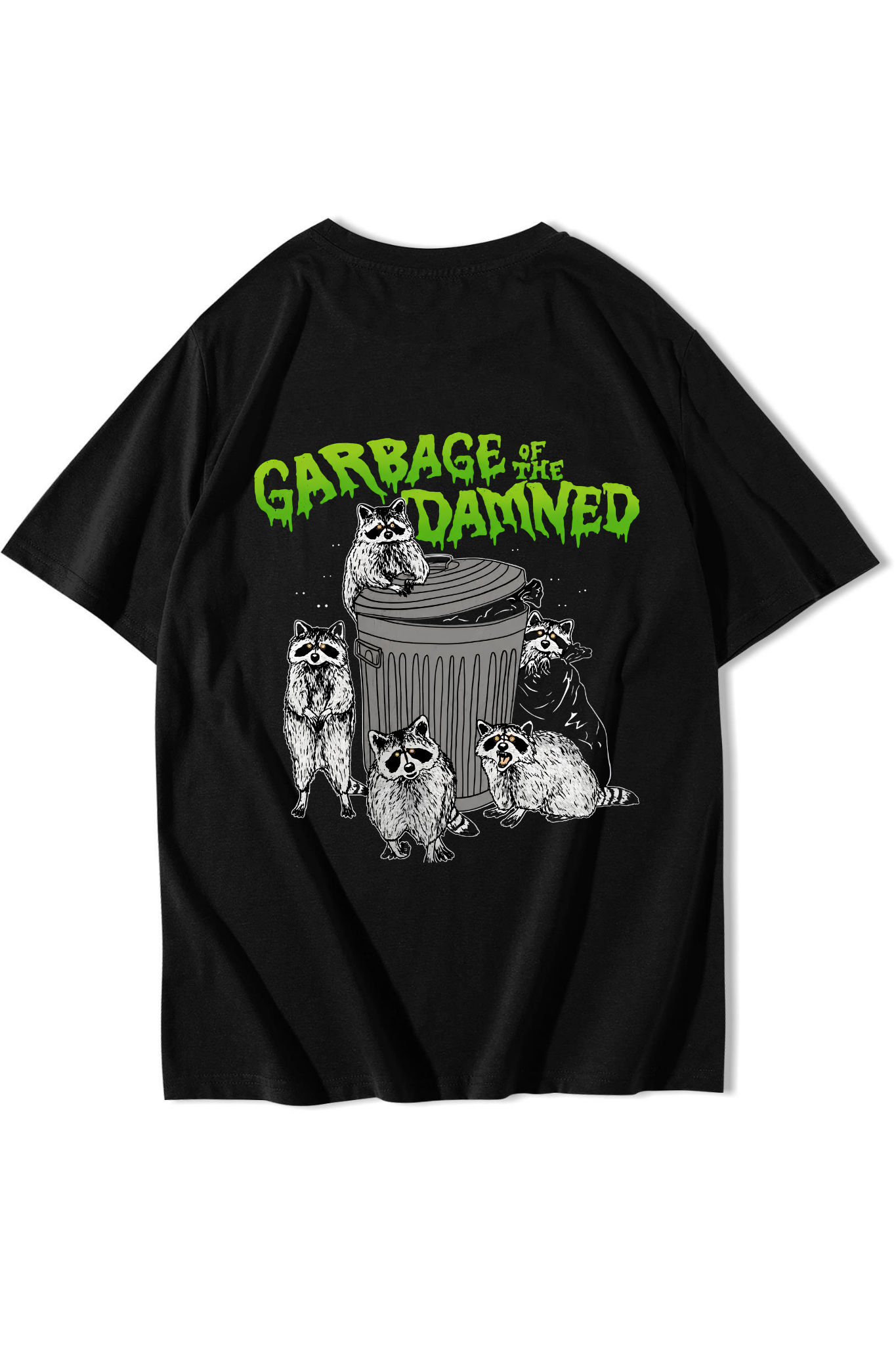 BRZ Collection Unisex Oversize Garbage Of The Damned T-shirt Siyah