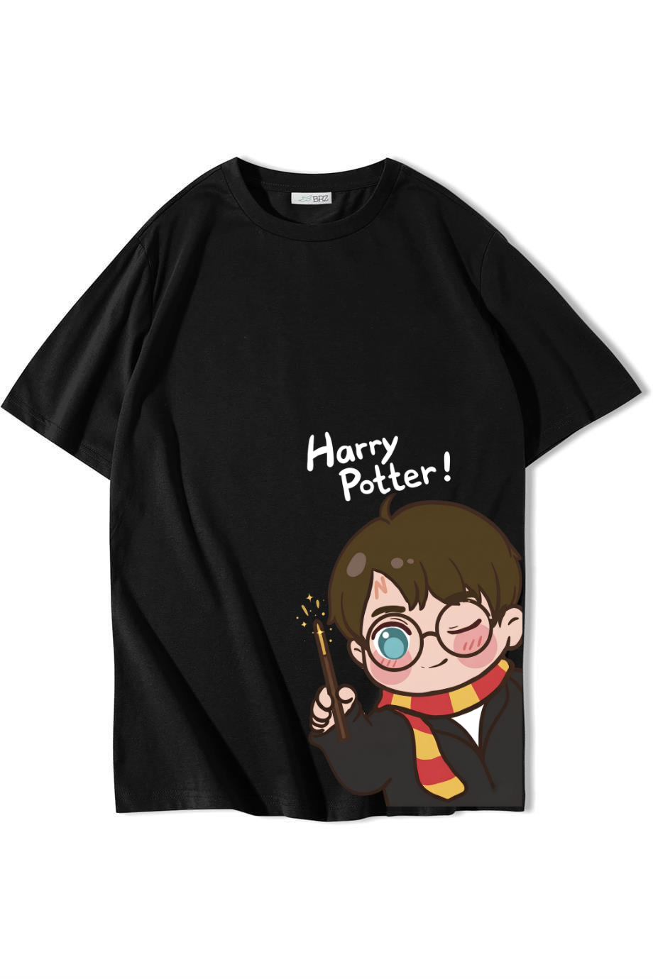 BRZ Collection Unisex Oversize Harry Potter T-Shirt Siyah