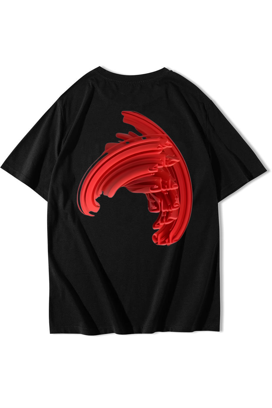 BRZ Collection Unisex Oversize Hat Sanatı Tasarım T-shirt Siyah