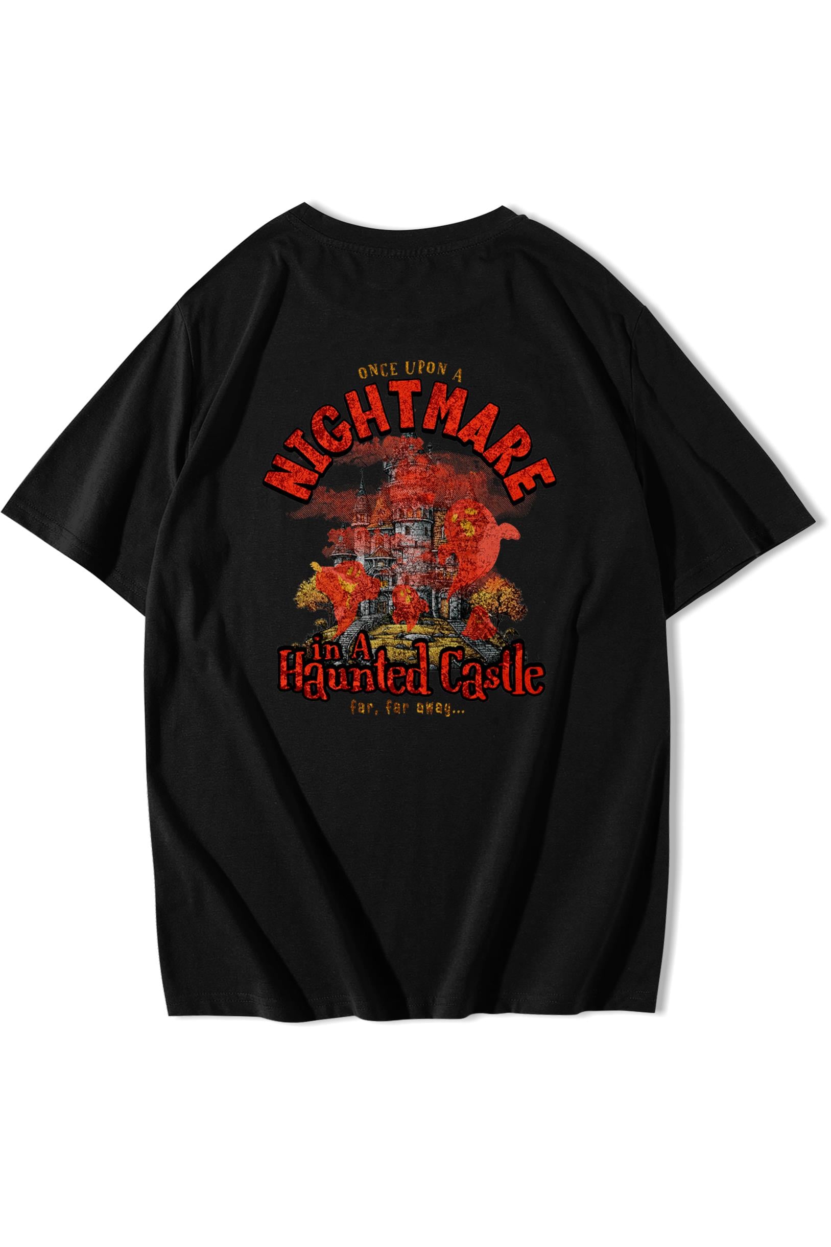 BRZ Collection Unisex Oversize Haunted Castle T-shirt