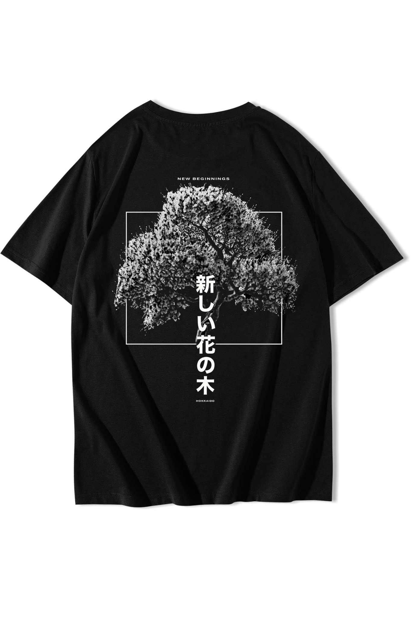 BRZ Collection Unisex Oversize Hokkaido T-shirt Siyah