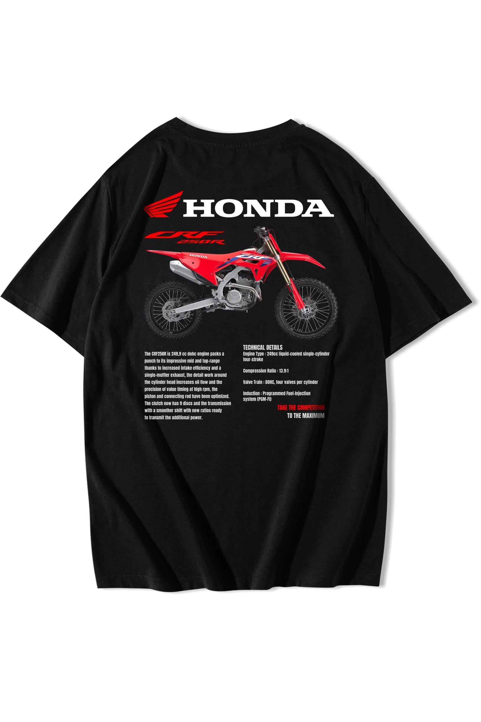 BRZ Collection Unisex Oversize Honda CRF 250 R T-shirt