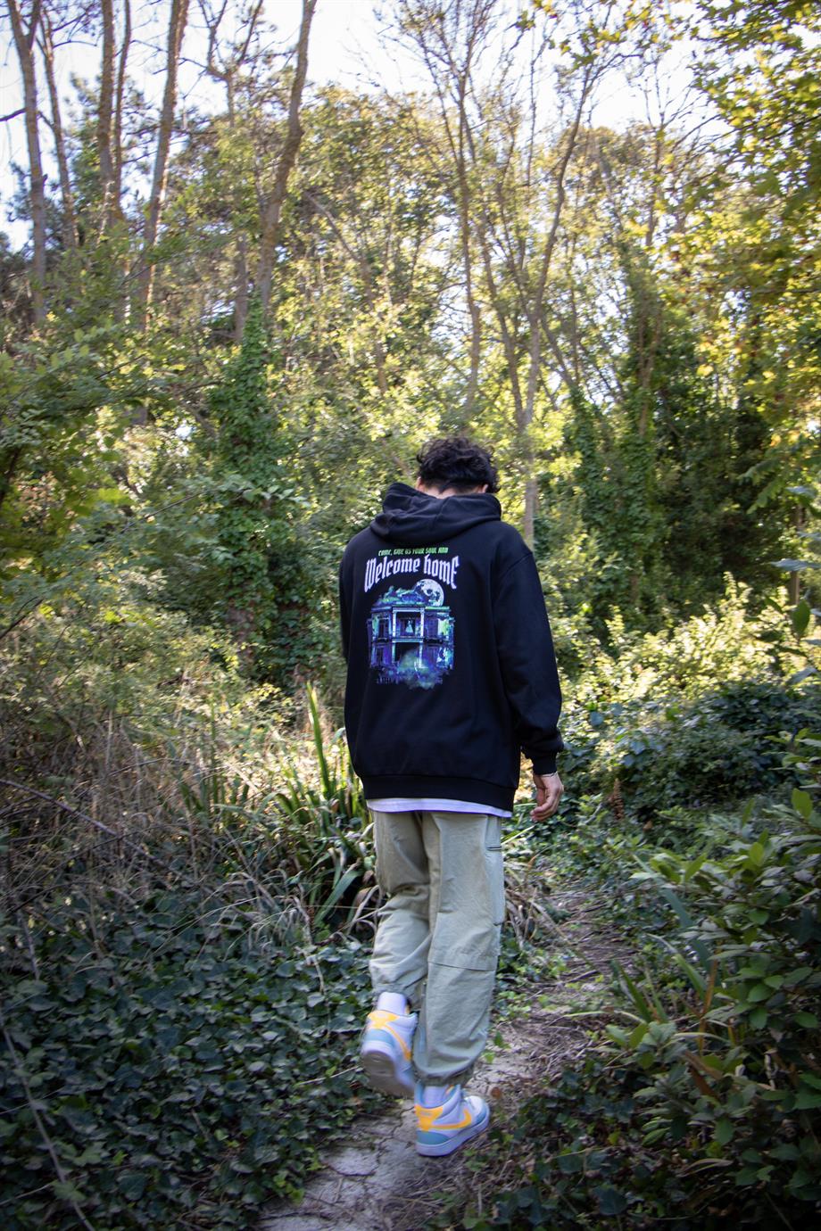 BRZ Collection Unisex Oversize HuntedHouse Welcome Home Hoodie