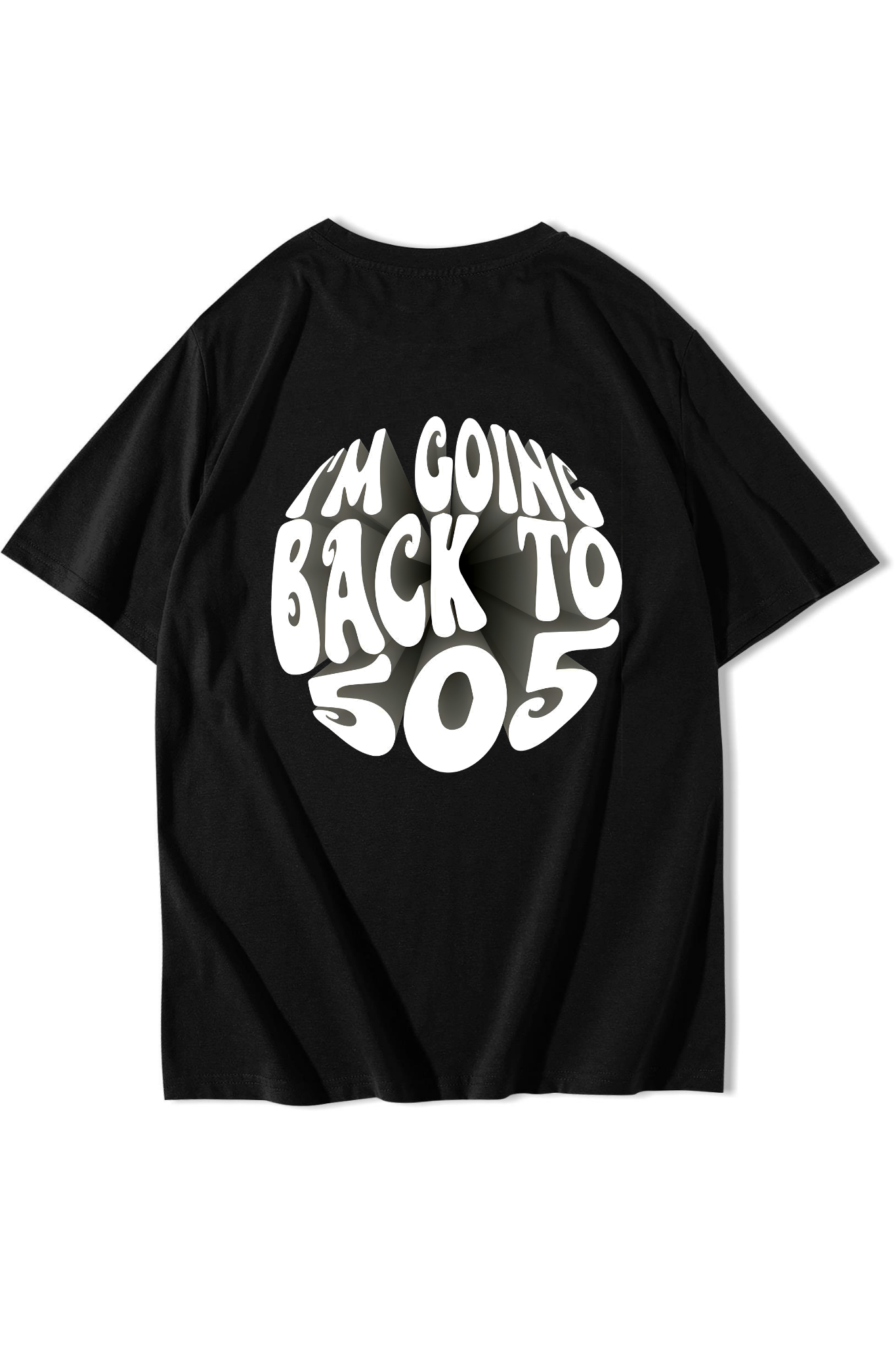 BRZ Collection Unisex Oversize Im Going Back To 505 - Arctic Monkeys T-shirt Siyah