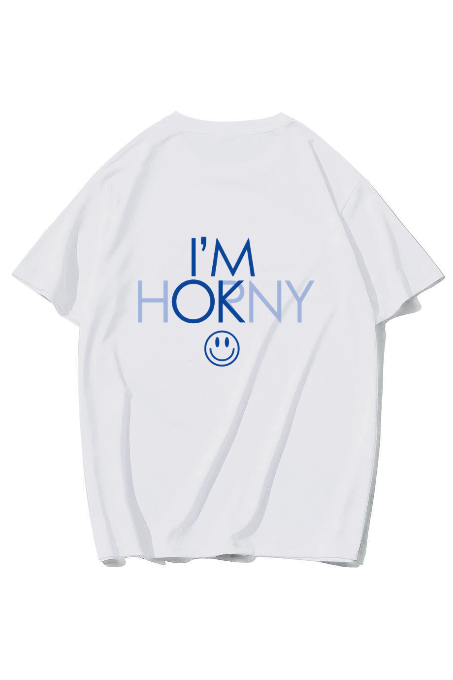 BRZ Collection Unisex Oversize Im Ok :) T-shirt (BEYAZ)