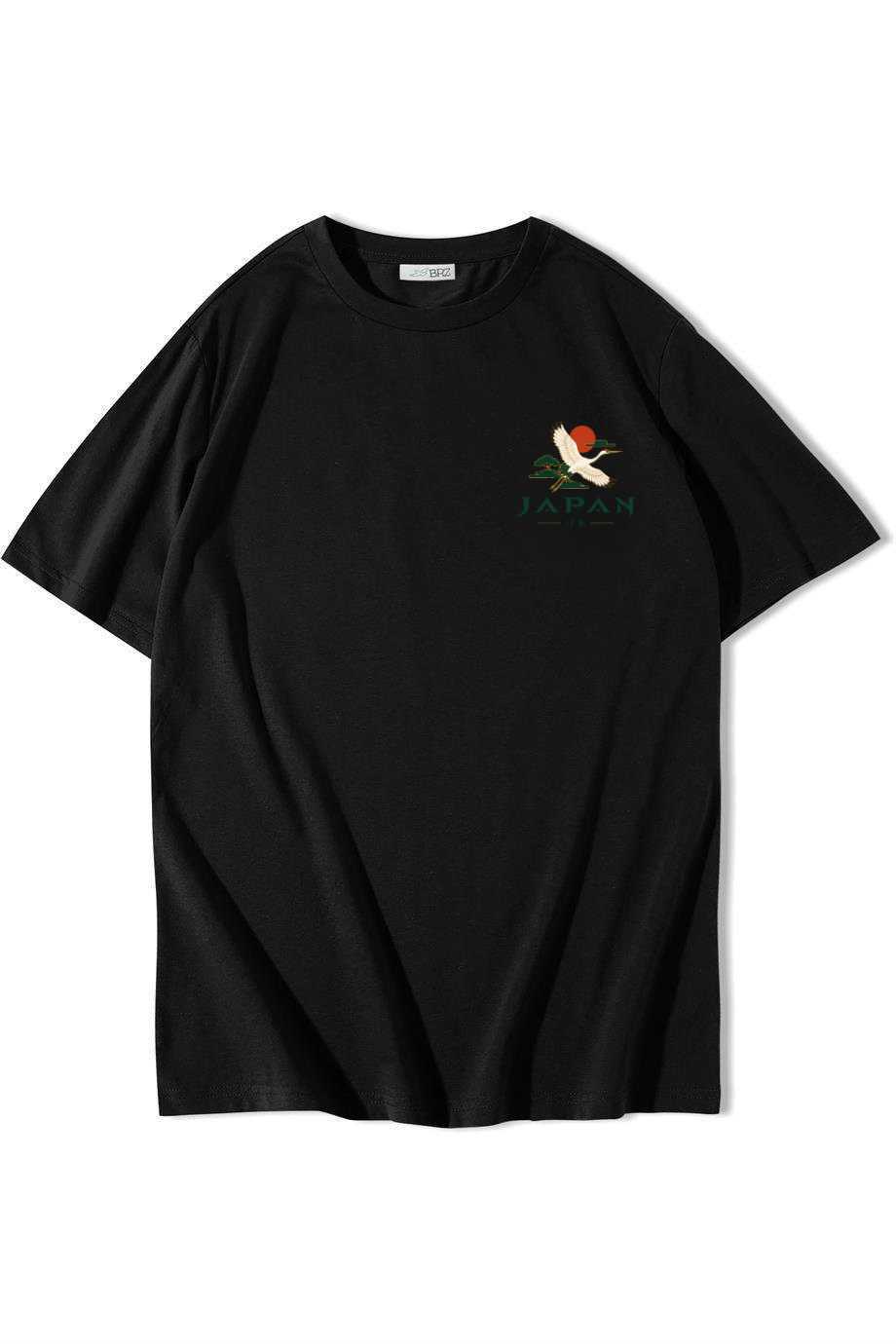 BRZ Collection Unisex Oversize JAPAN T-shirt Siyah
