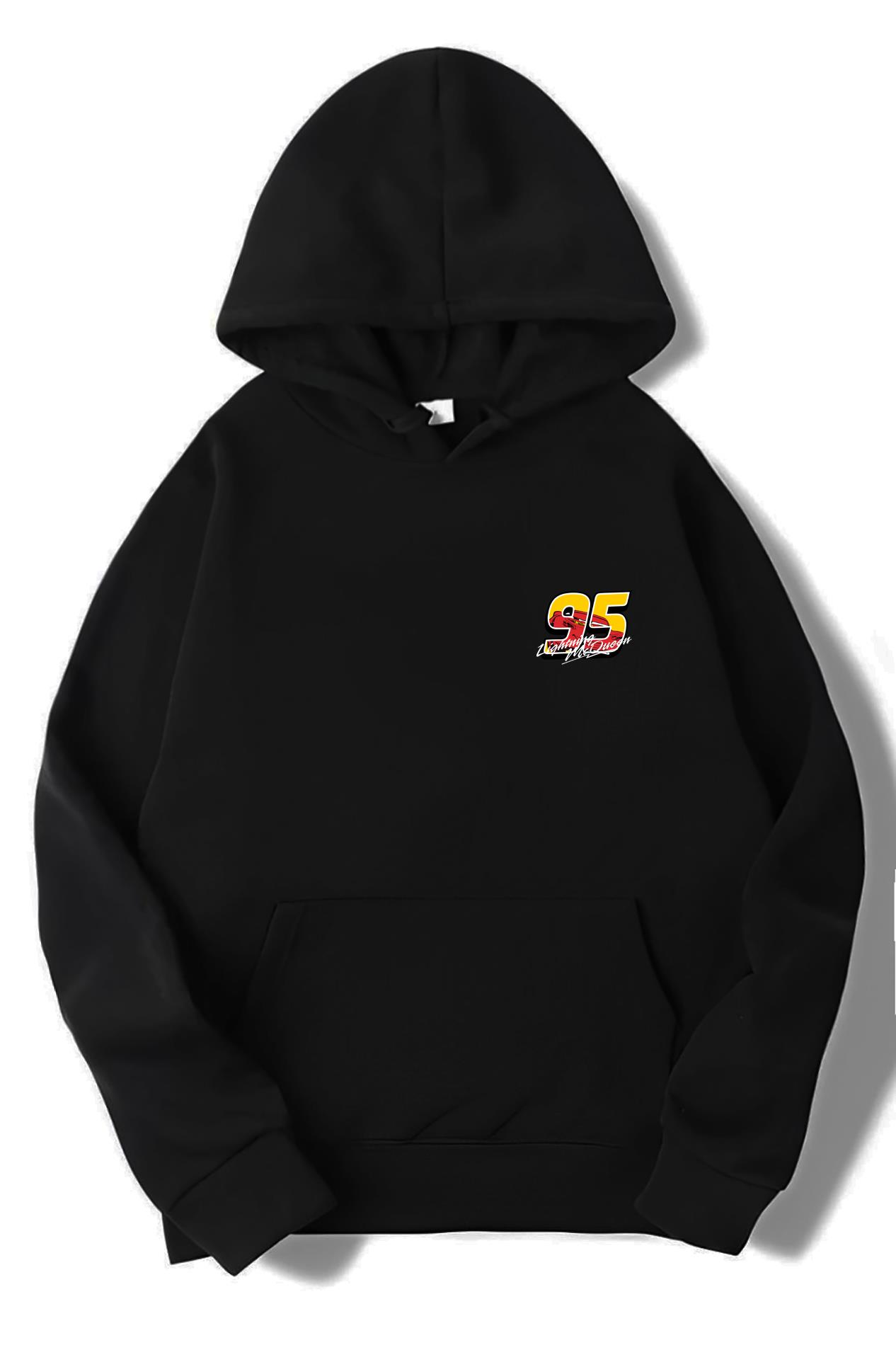 BRZ Collection Unisex Oversize Ka-Chow! Şimşek McQueen Arabalar Hoodie