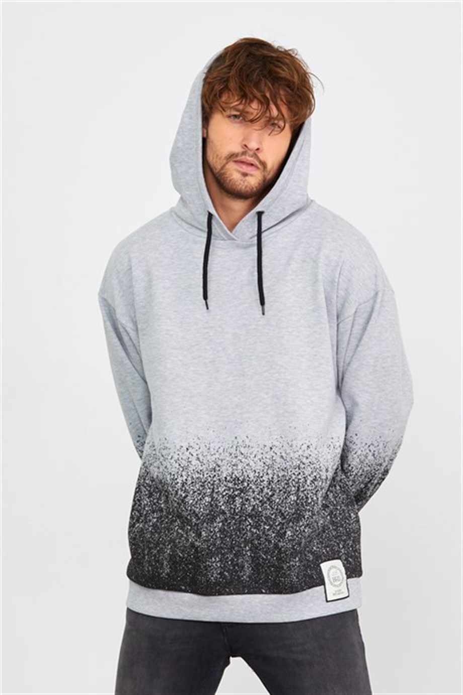 BRZ Collection Unisex Oversize Baskılı Kapüşonlu Sweatshirt