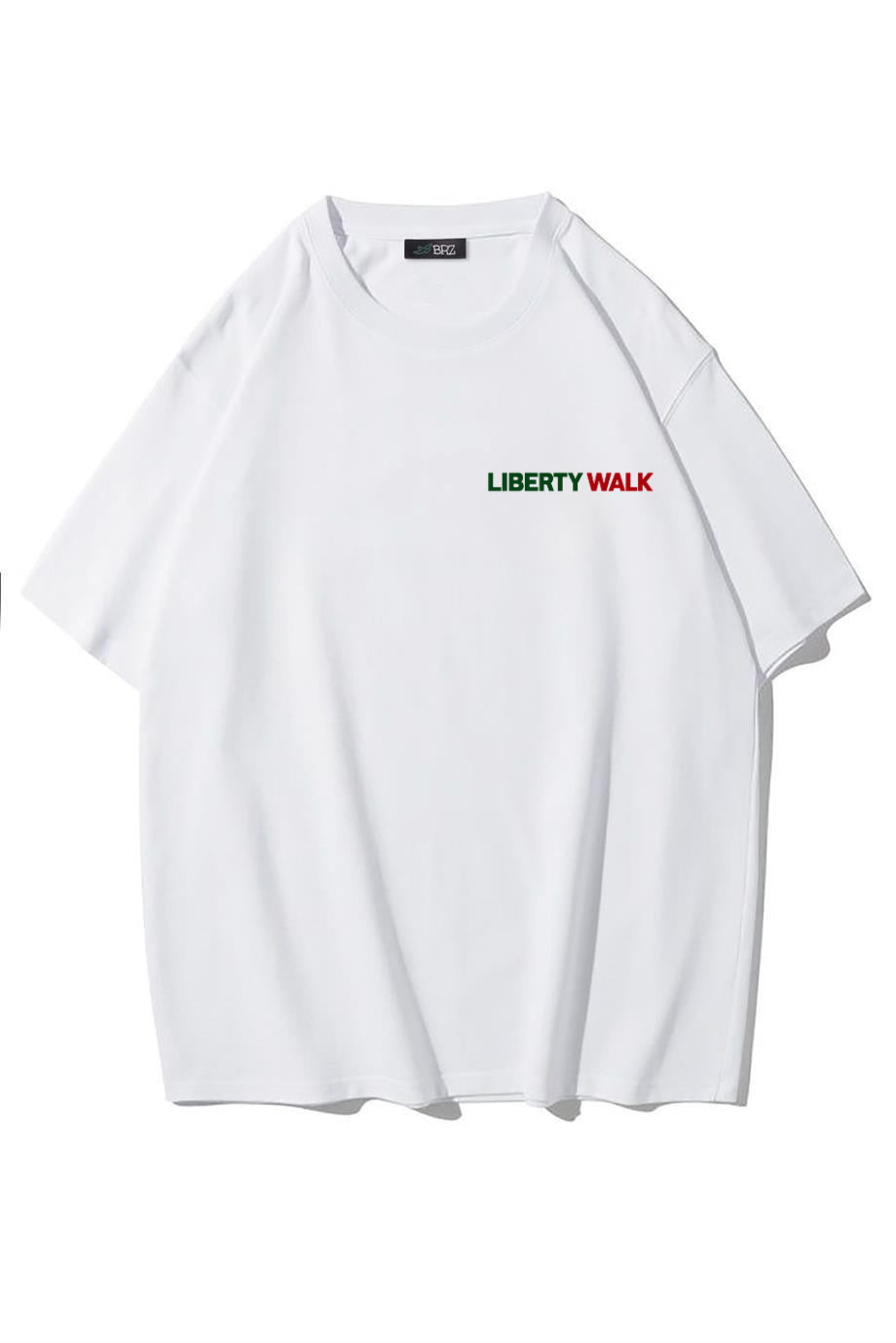 BRZ Collection Unisex Oversize Liberty Walk T-shirt (BEYAZ)