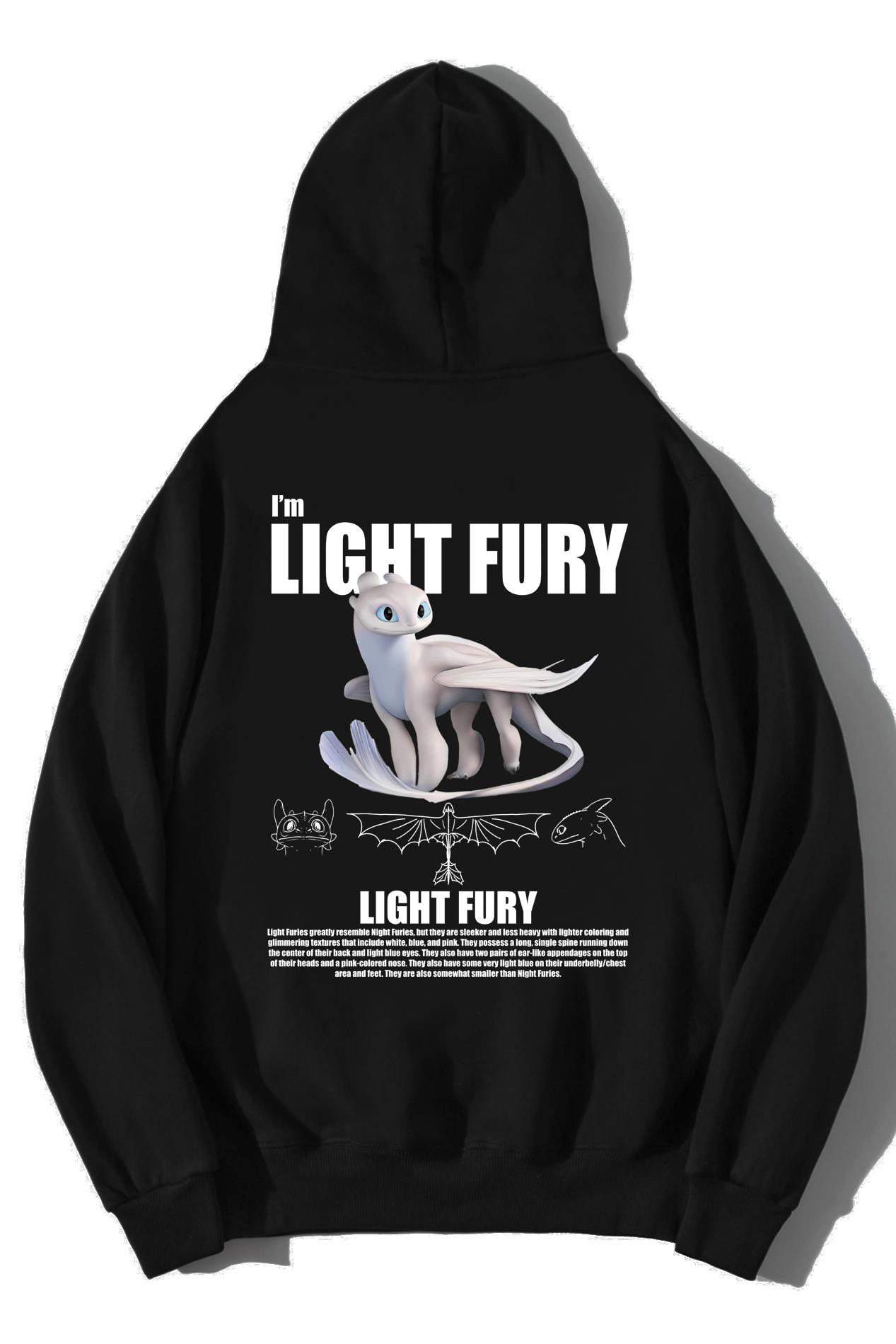 BRZ Collection Unisex Oversize Light Fury Ejderhanı Nasıl Eğitirsin Hoodie