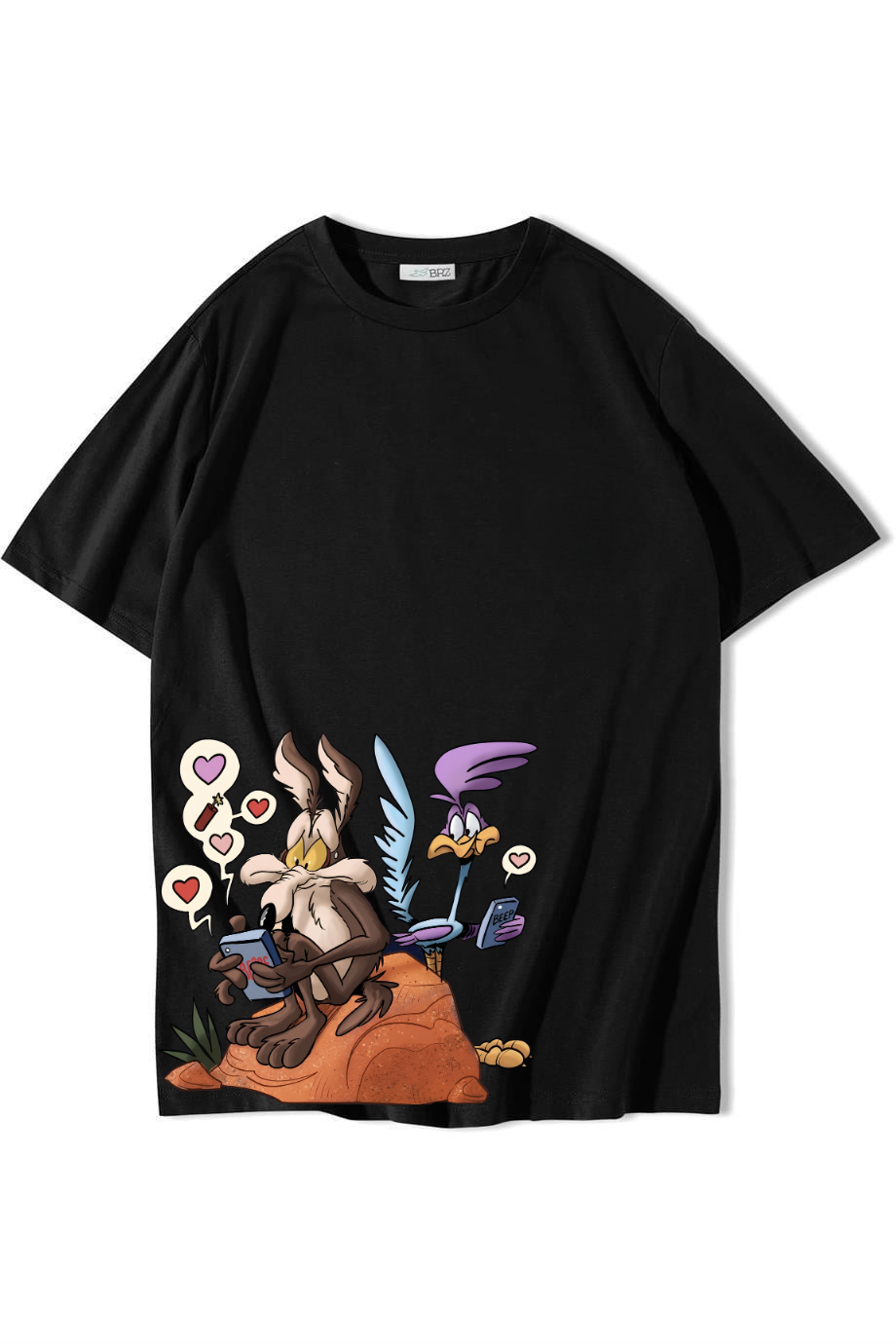 BRZ Collection Unisex Oversize Looney Tunes T-shirt Siyah