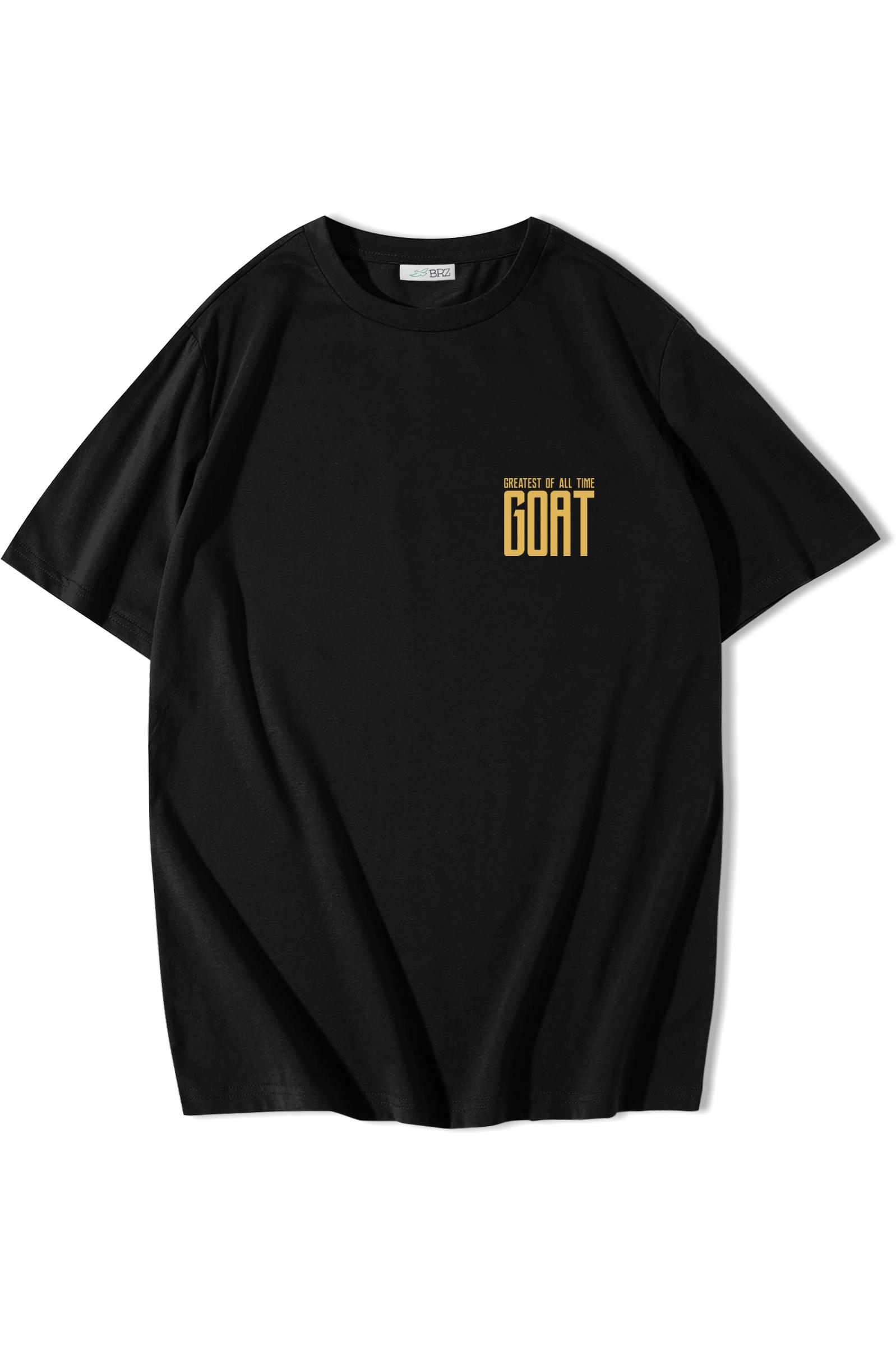 BRZ Collection Unisex Oversize Messi and Ronaldo GOAT T-shirt