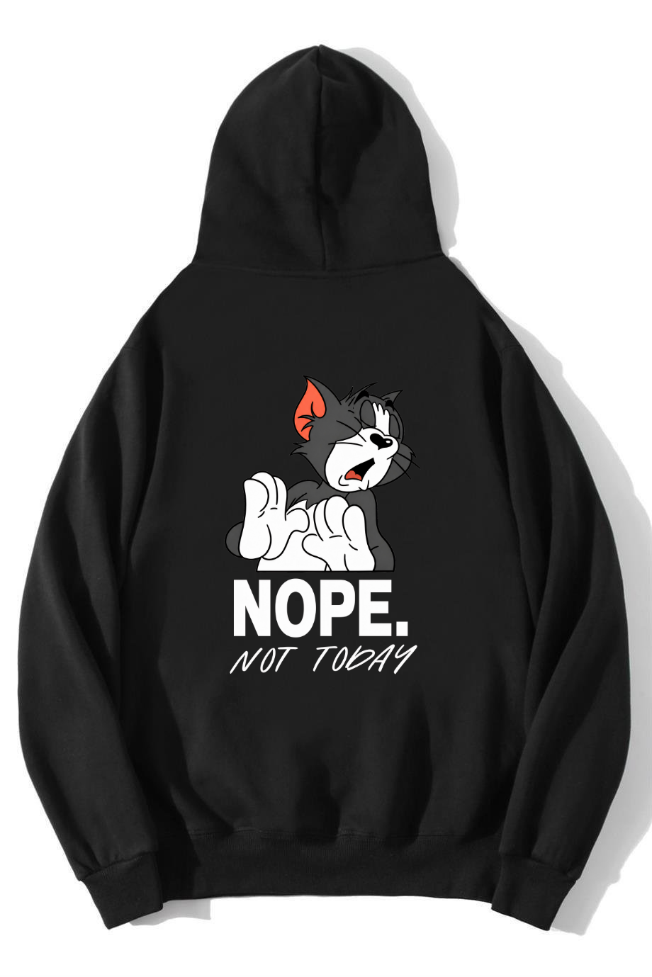 BRZ Collection Unisex Oversize Nope Not Today Hoodie Siyah