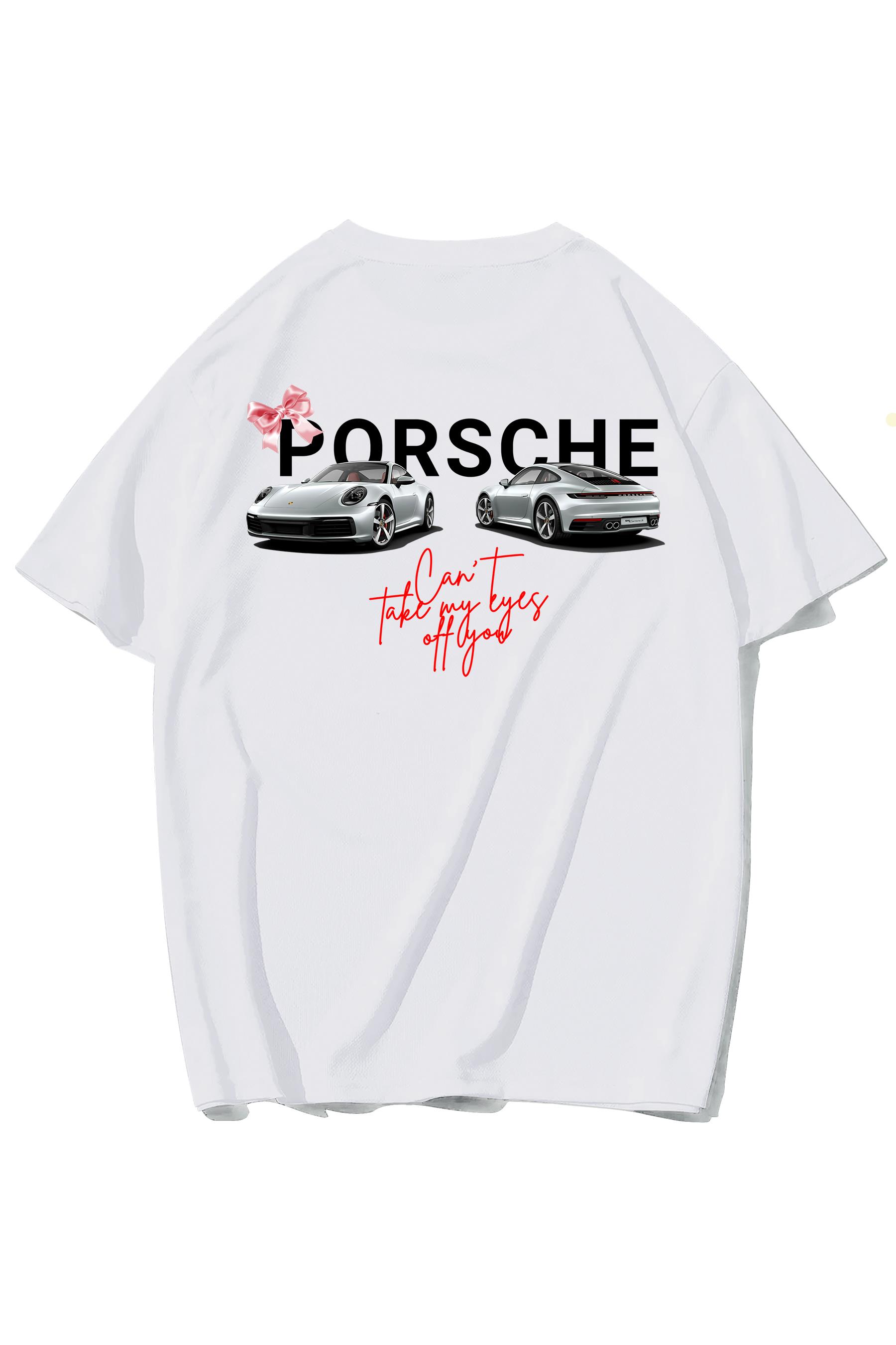BRZ Collection Unisex Oversize Porsche Cant Take My Eyes Off You T-shirt
