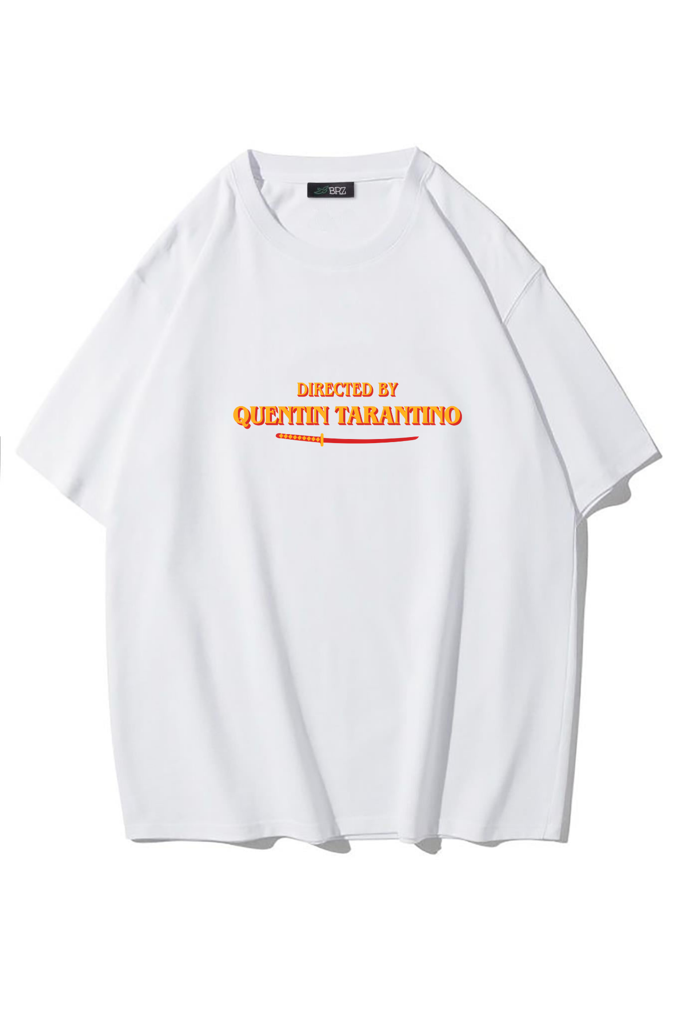 BRZ Collection Unisex Oversize Quentin Tarantino T-shirt (BEYAZ)