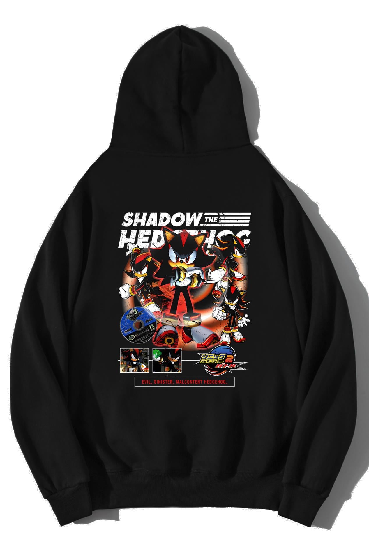 BRZ Collection Unisex Oversize Red Sonic The Hedgehog Red Hoodie