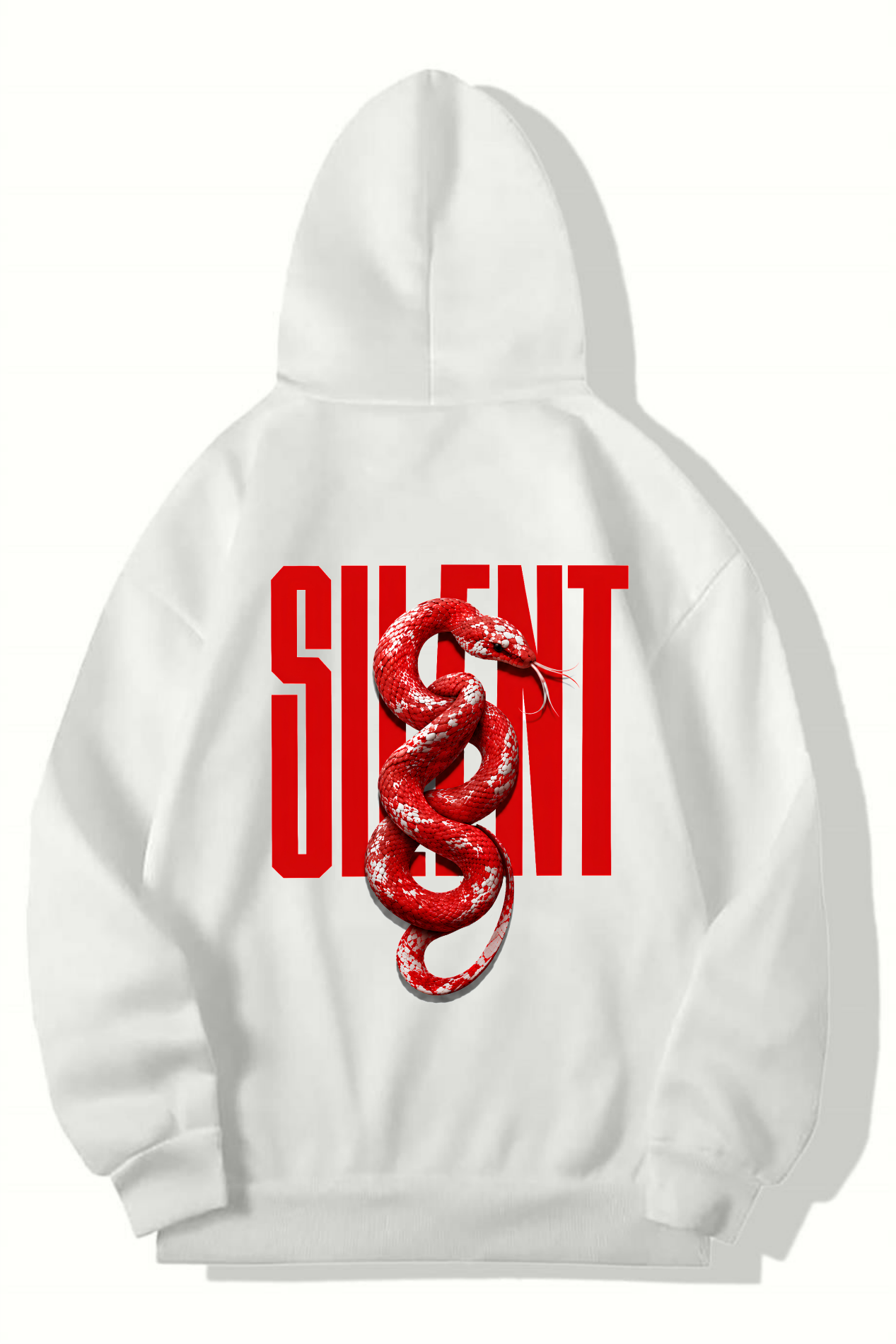 BRZ Collection Unisex Oversize Silent Hoodie (BEYAZ)