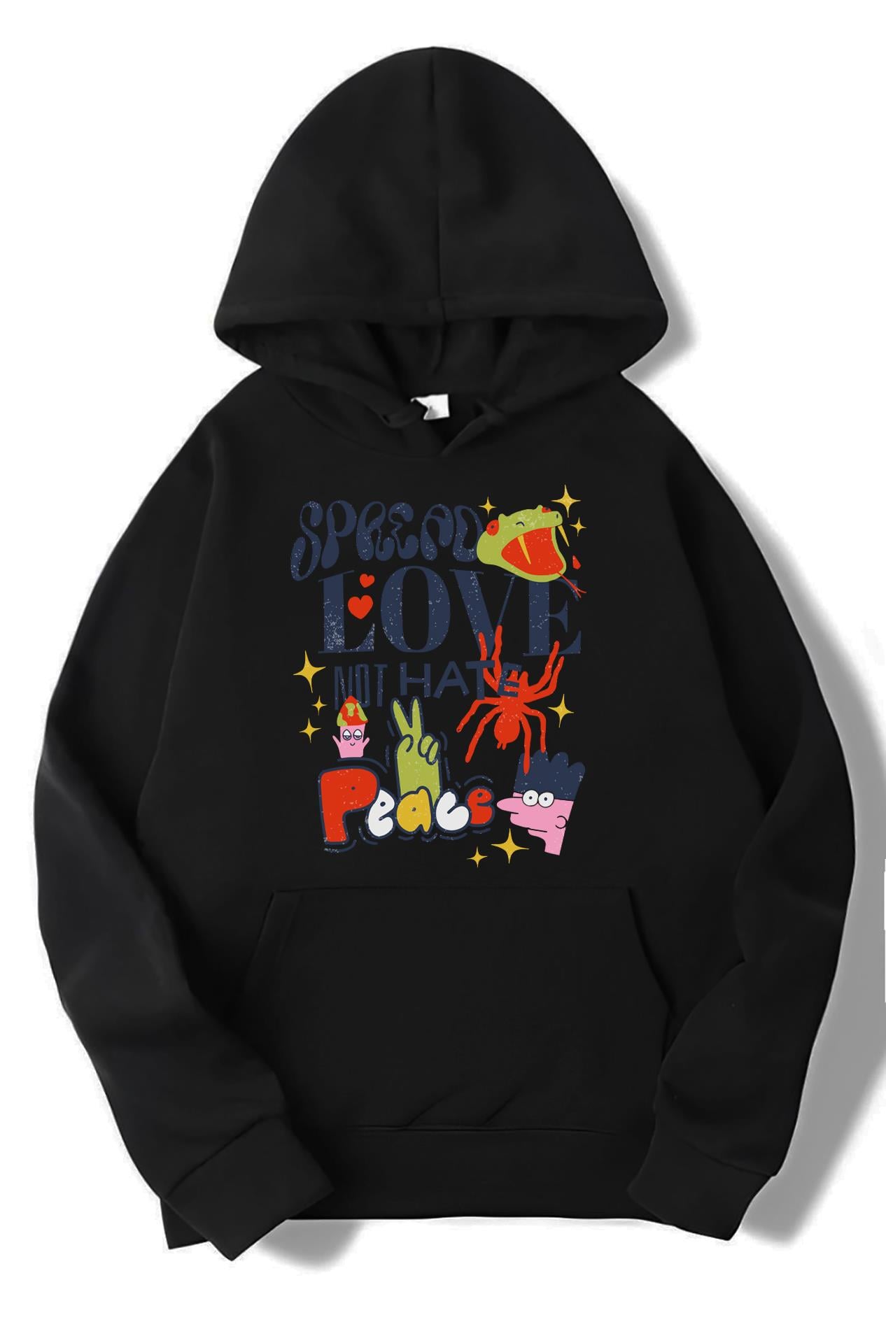 BRZ Collection Unisex Oversize Spread Love Hoodie
